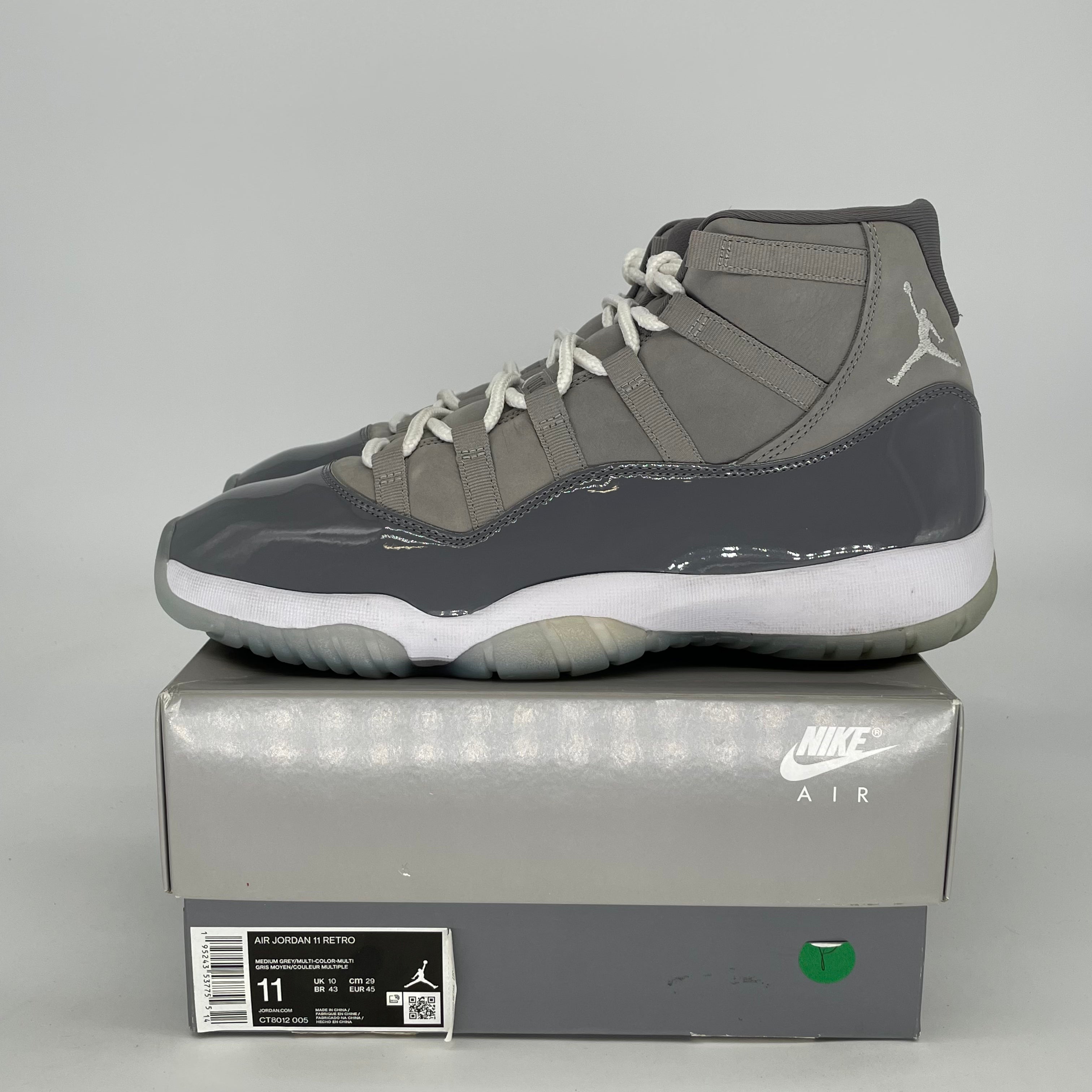 AIR JORDAN 11 COOL GREY CT8012-005 SIZE 11/12.5W