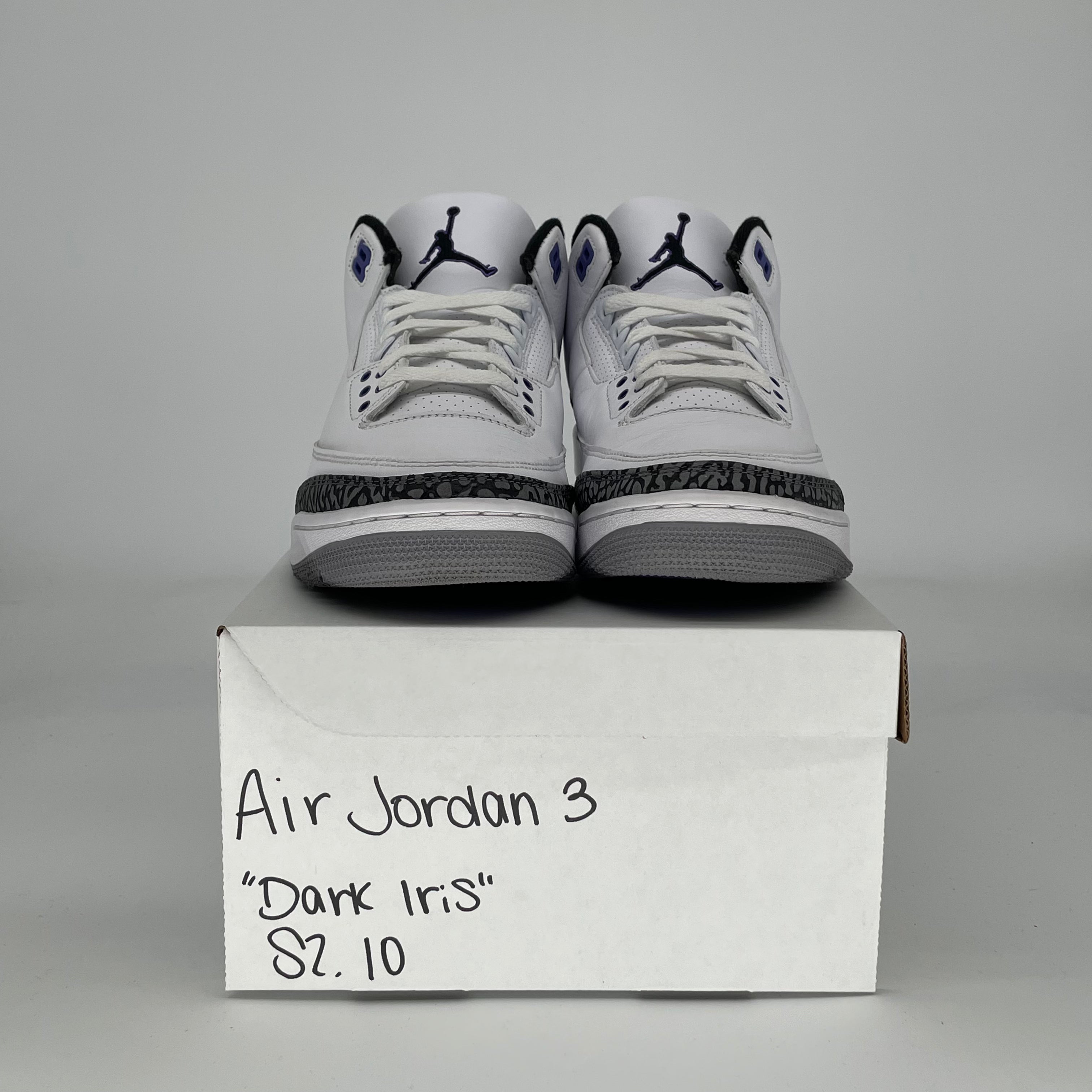 AIR JORDAN 3 DARK IRIS CT8532-105 SIZE 10/11.5W