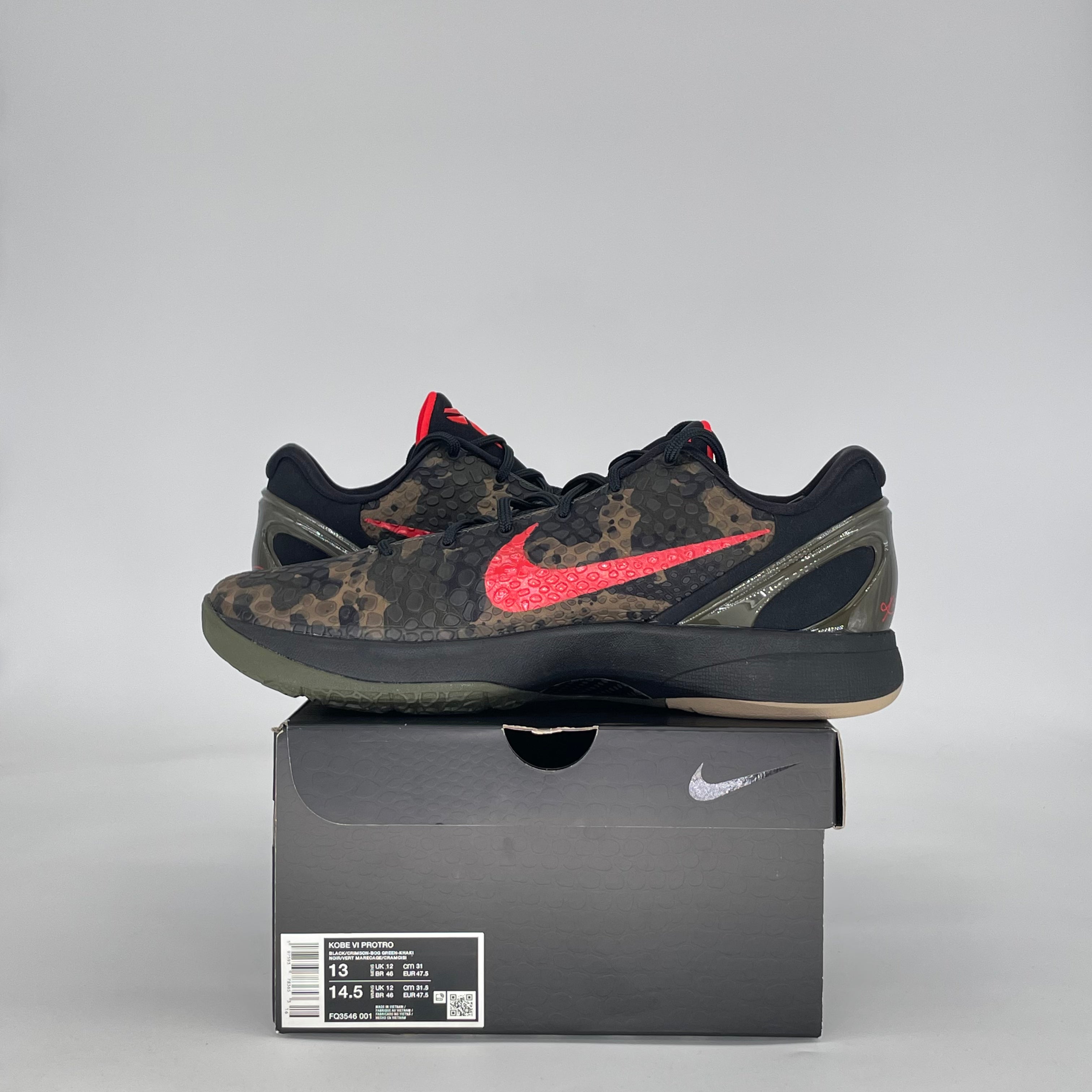 NIKE KOBE 6 PROTRO ITALIAN CAMO (2024) FQ3546-001 SIZE 13/14.5W