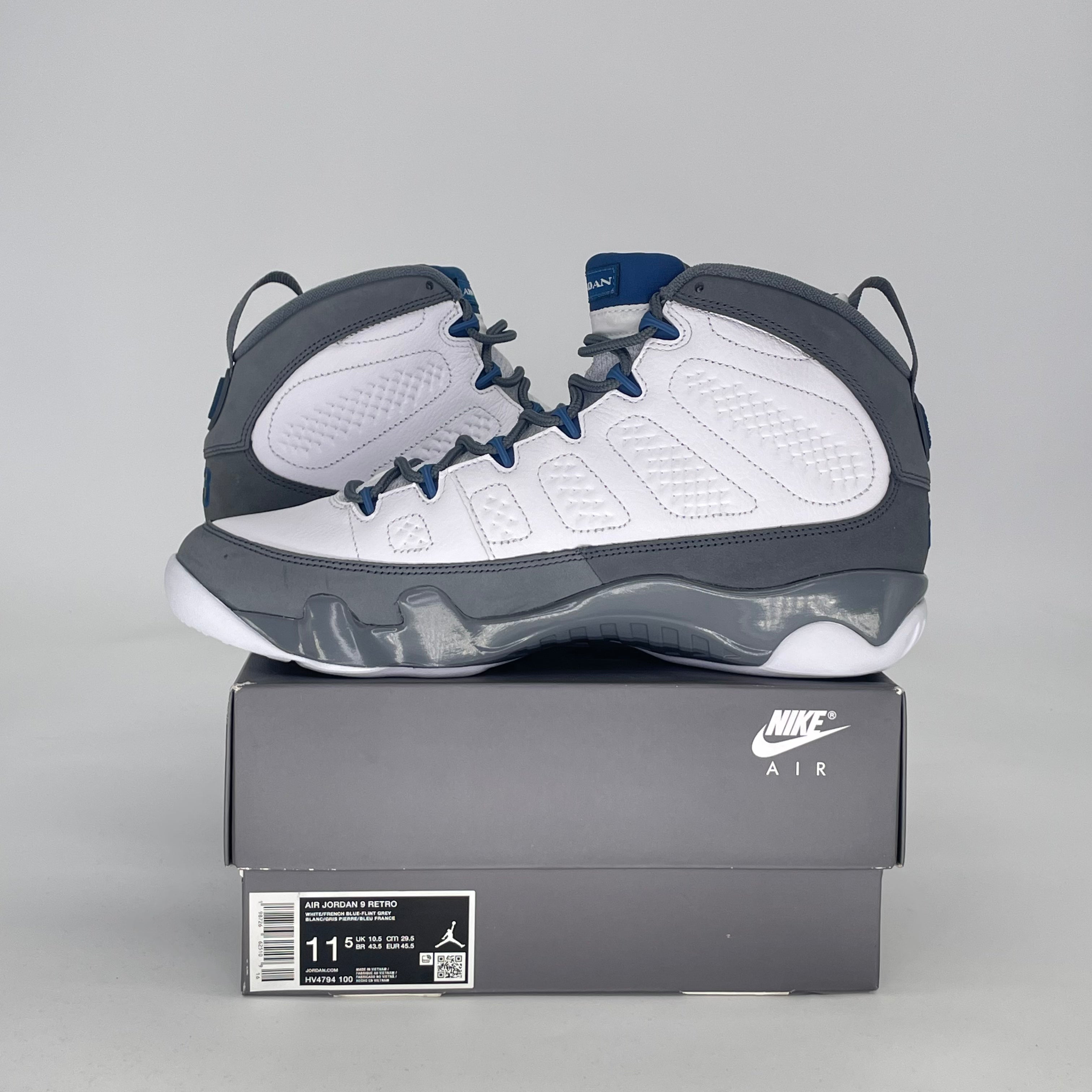 AIR JORDAN 9 FLINT GREY FRENCH BLUE HV4794-100 SIZE 11.5/13W