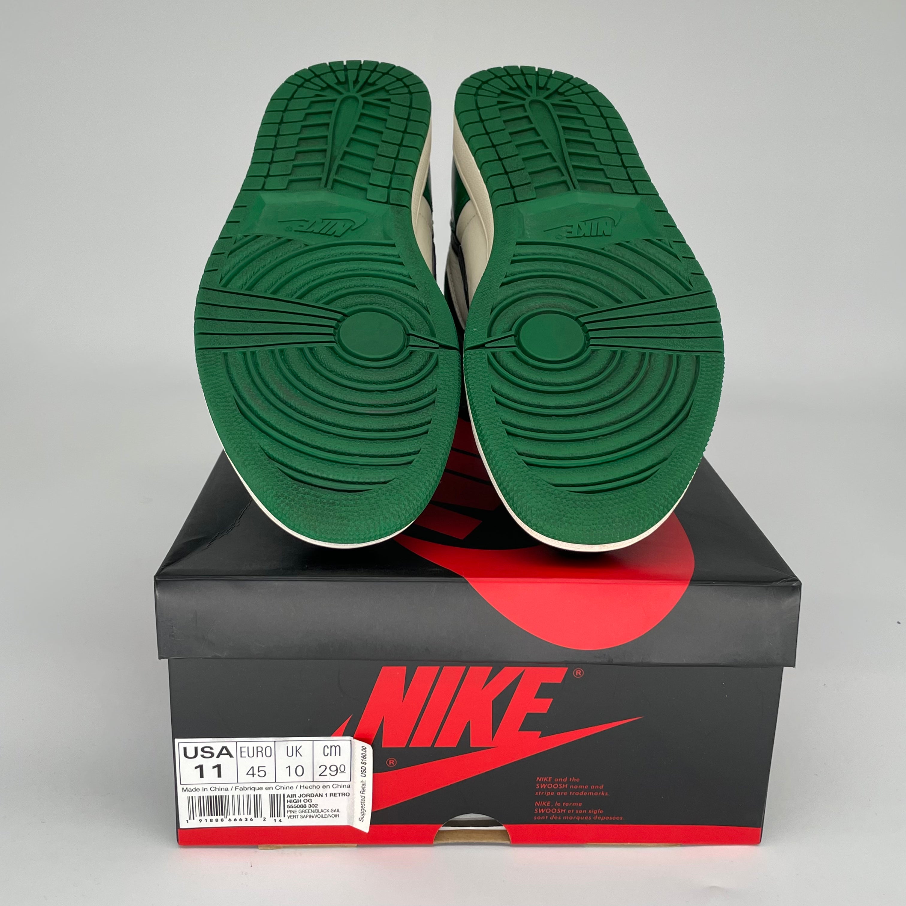 AIR JORDAN 1 PINE GREEN SIZE 11 555088-302