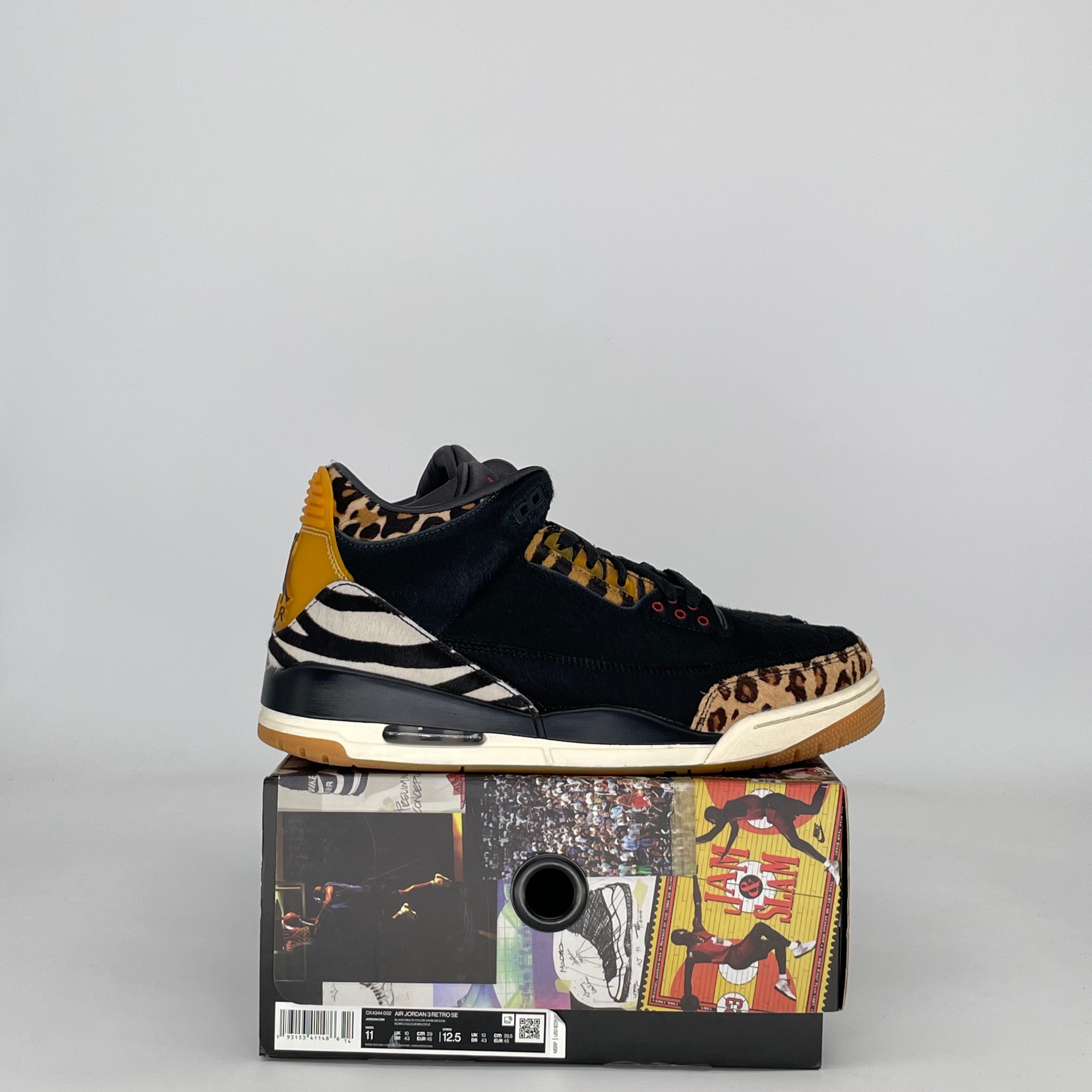 AIR JORDAN 3 ANIMAL INSTINCT CK4344-002 SIZE 11/12.5W