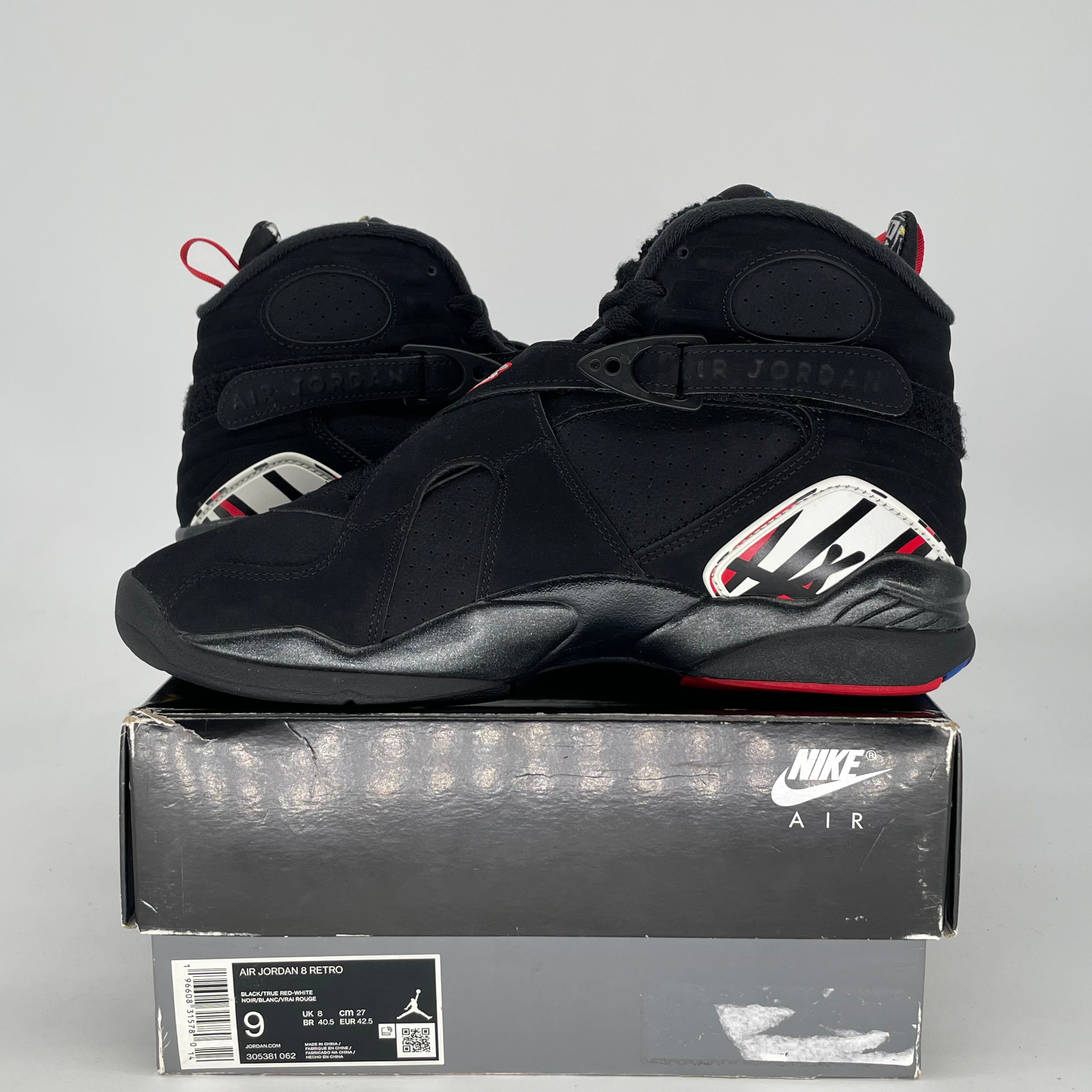 AIR JORDAN 8 PLAYOFFS 305381-062 SIZE 9/10.5W