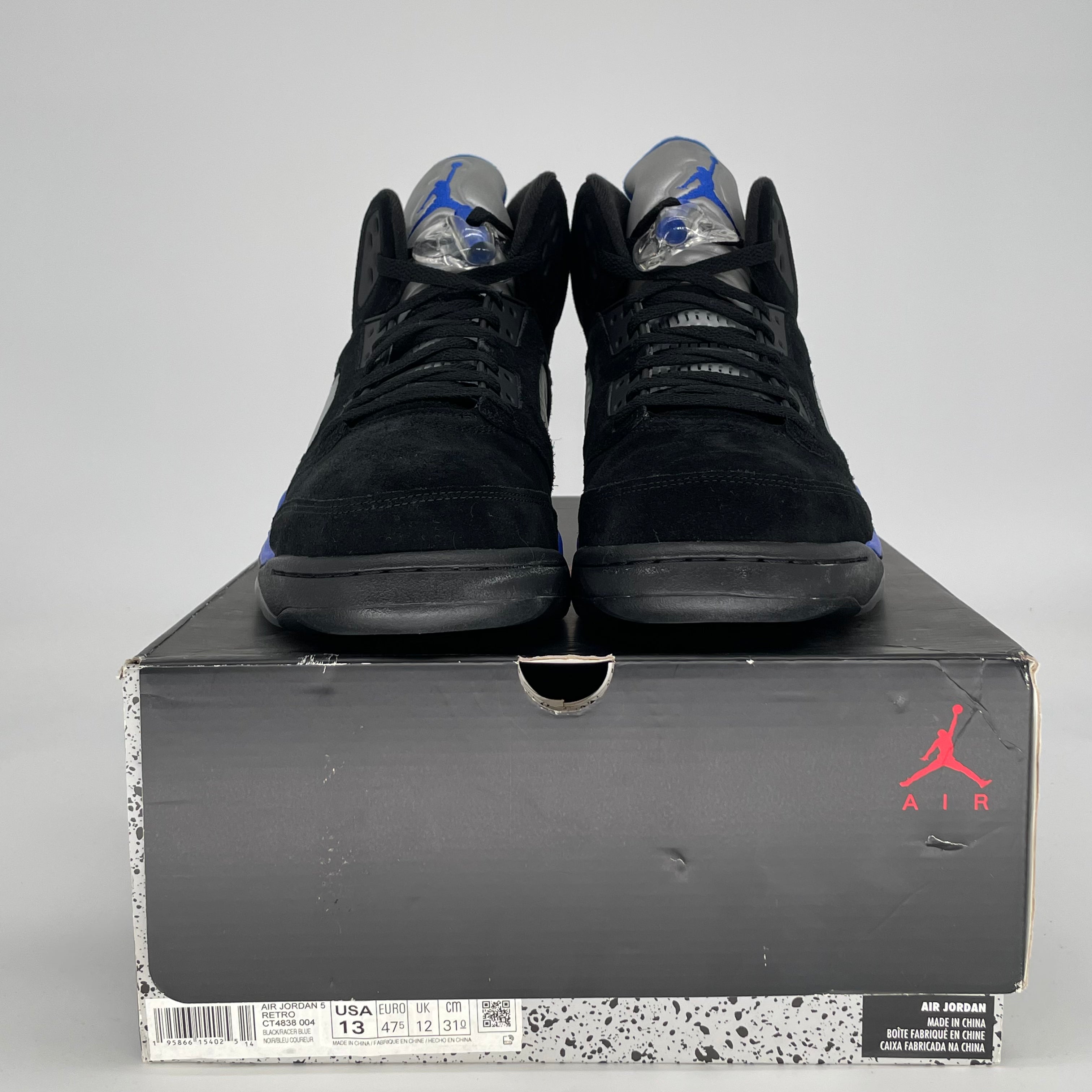AIR JORDAN 5 RACER BLUE CT4838-004 SIZE 13/14.5W