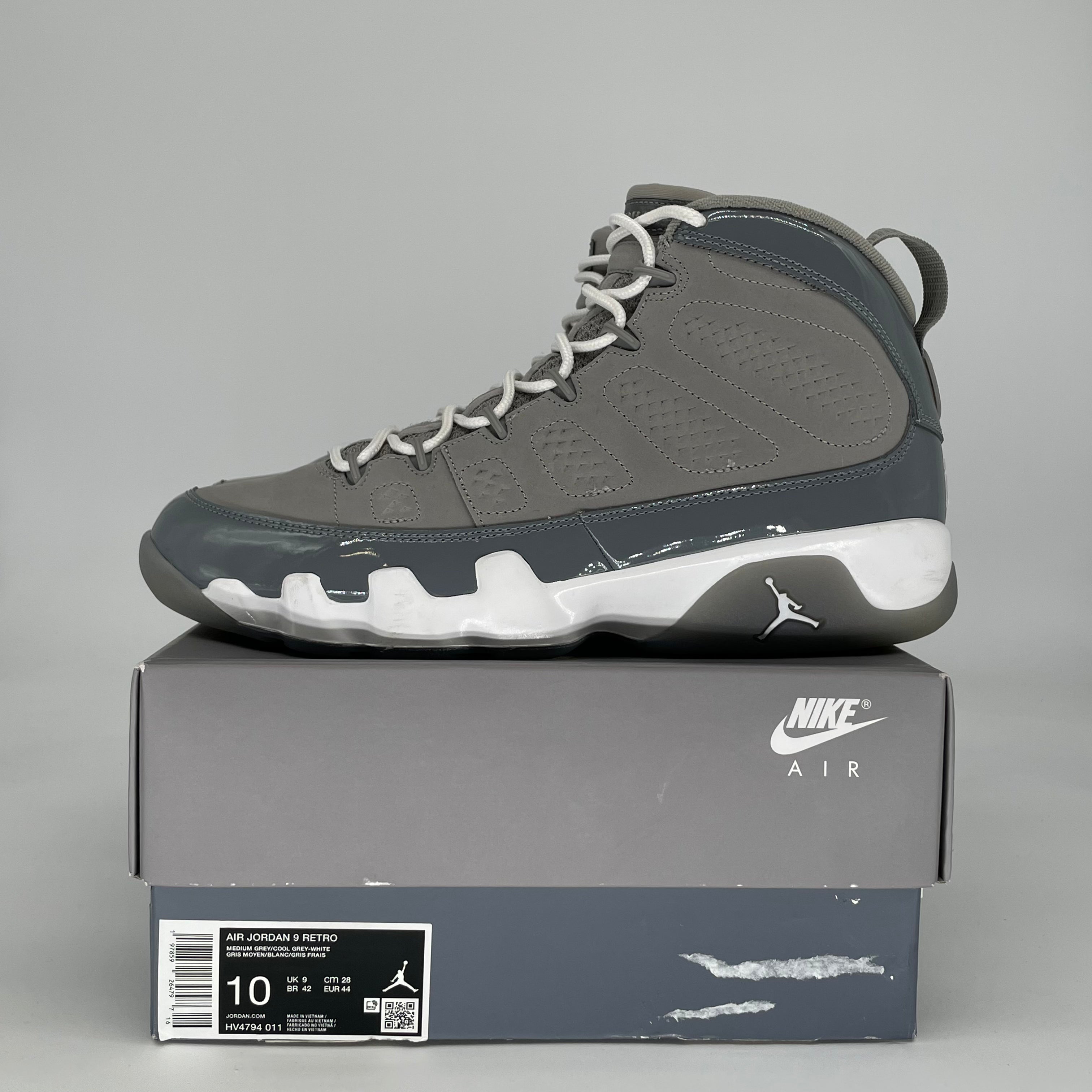 AIR JORDAN 9 COOL GREY HV4794-011 SIZE 10/11.5W