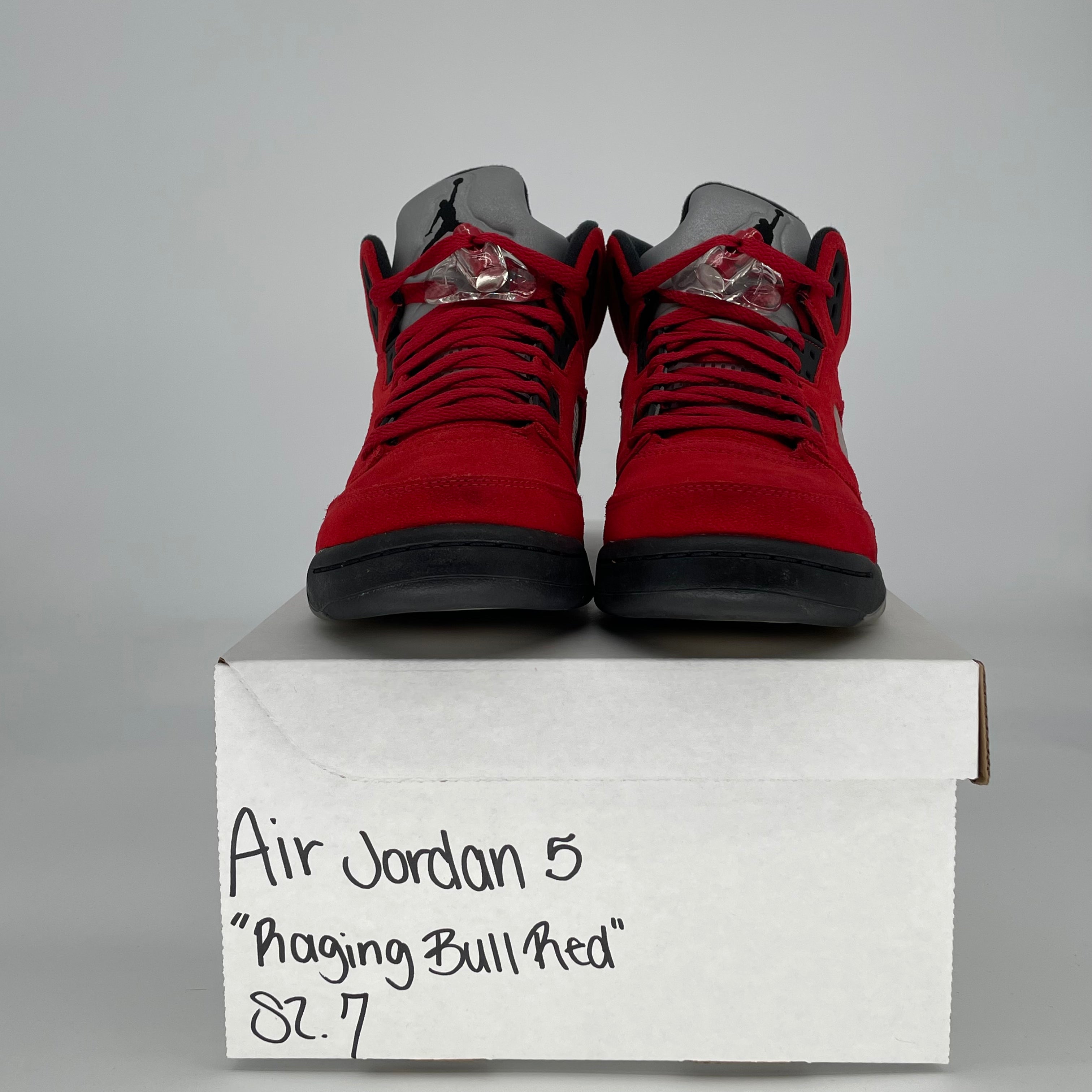 AIR JORDAN 5 RAGING BULL RED 440888-600 SIZE 7/8.5W