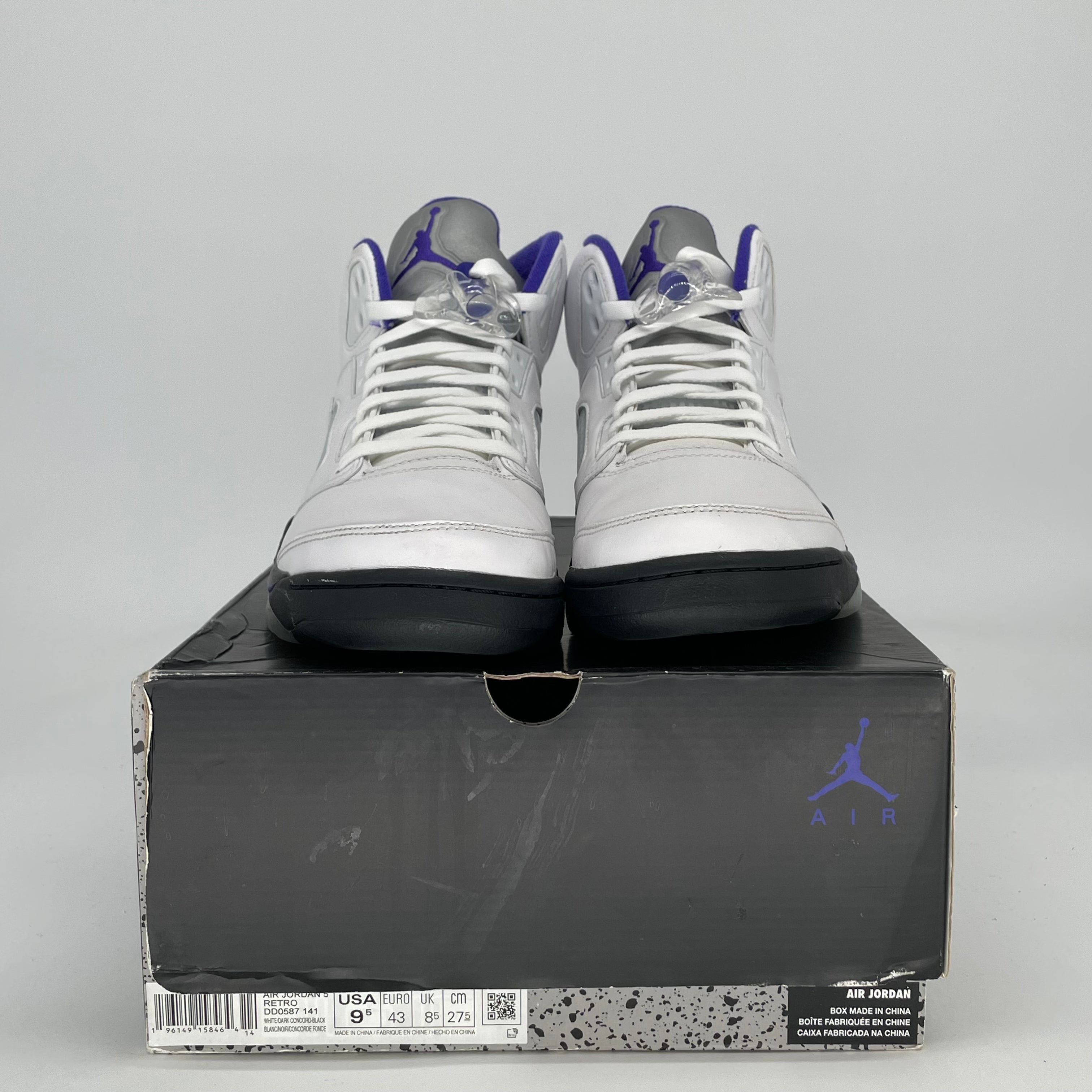 AIR JORDAN 5 DARK CONCORD DD0587-141 SIZE 9.5/11W