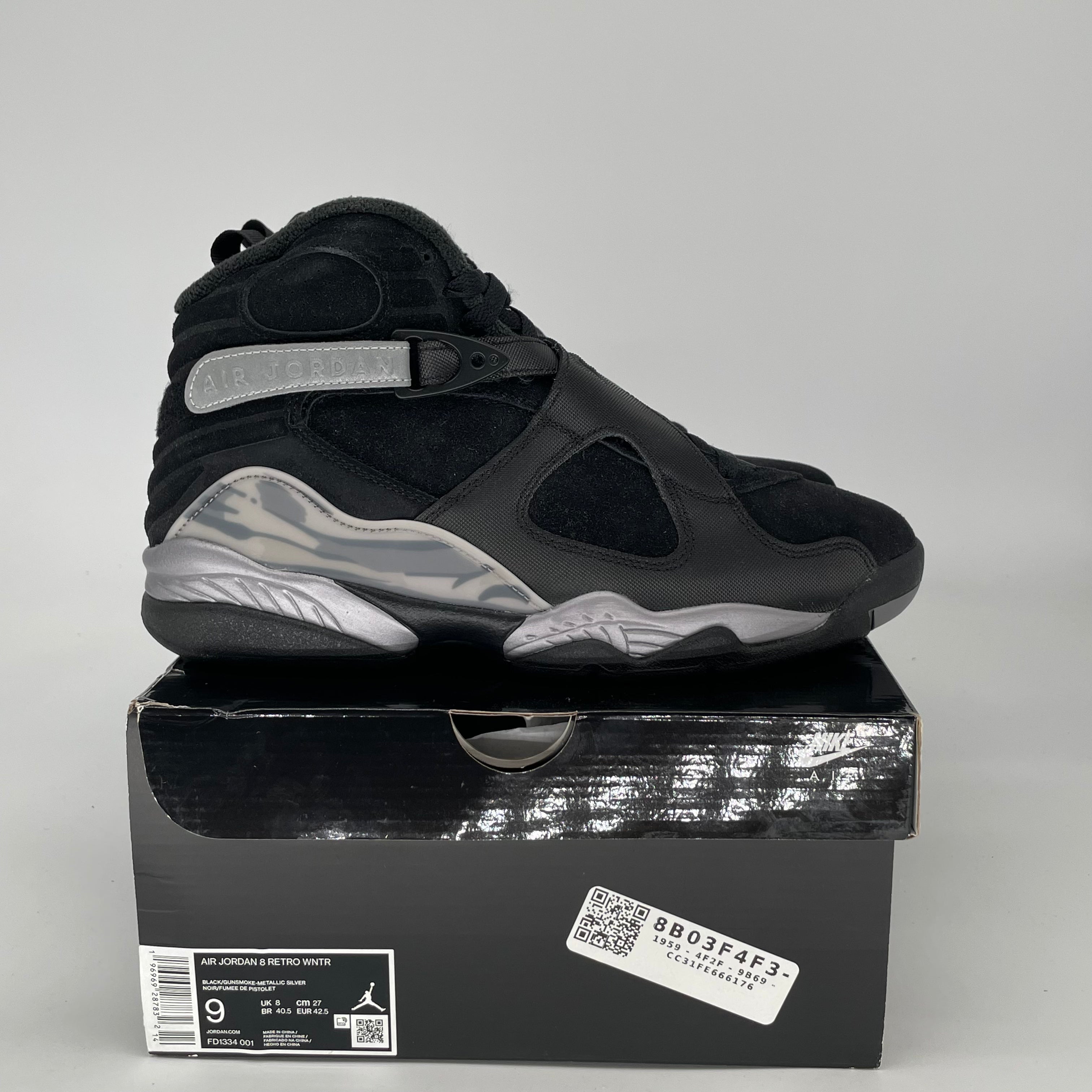 AIR JORDAN 8 WINTERED GUNSMOKE FD1334-001 SIZE 9/10.5W