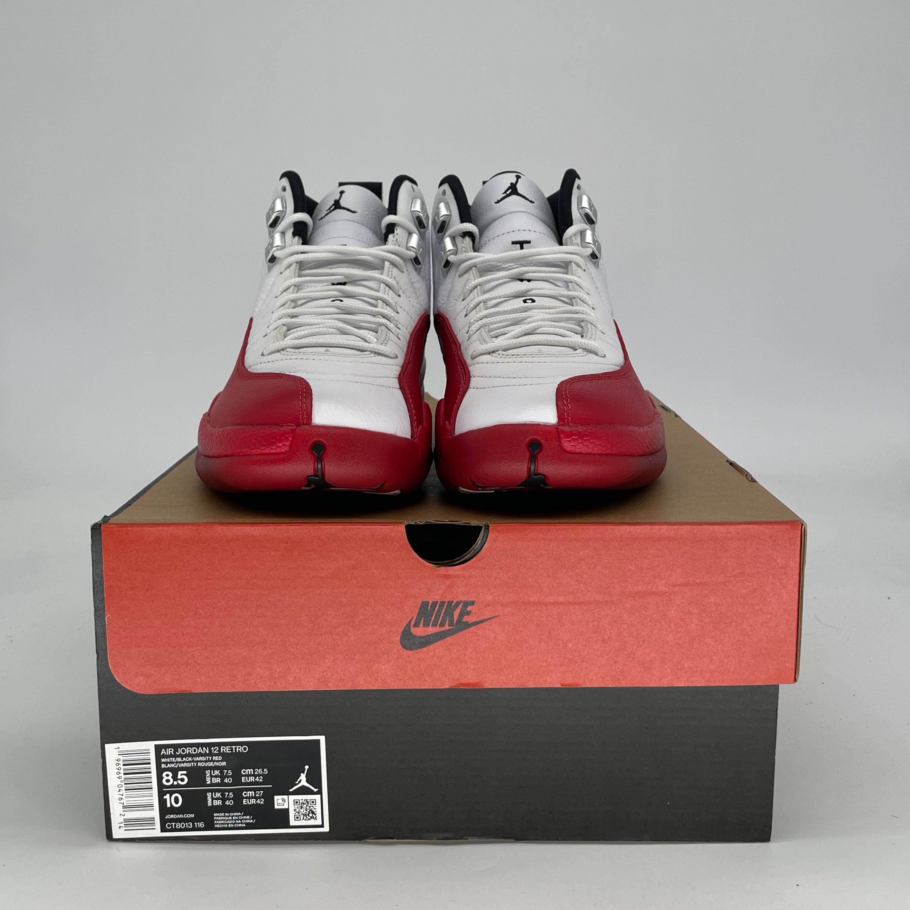 AIR JORDAN 12 CHERRY CT8013-116 SIZE 8.5/10W