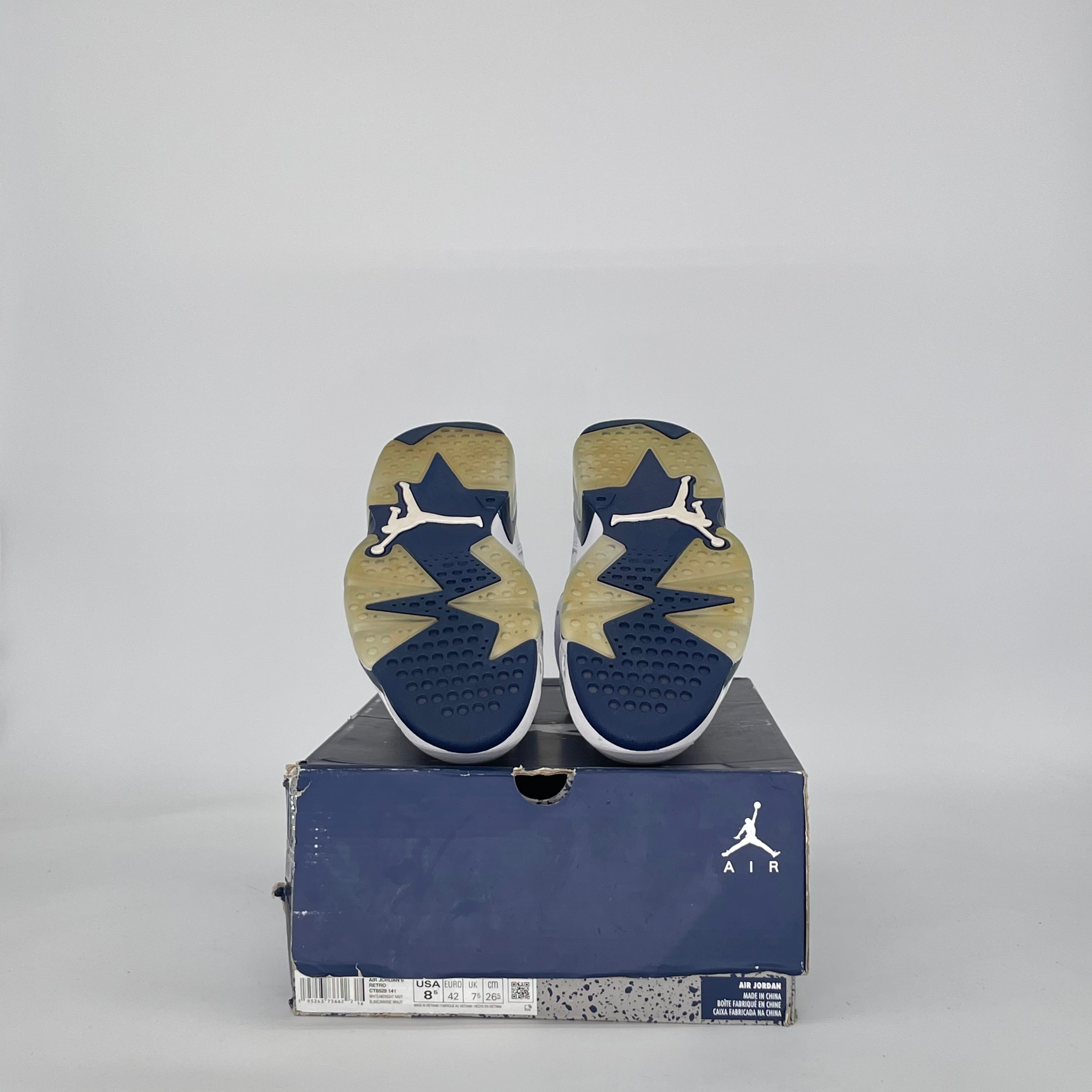 AIR JORDAN 6 MIDNIGHT NAVY (2022) CT8529-141 SIZE 8.5/10W