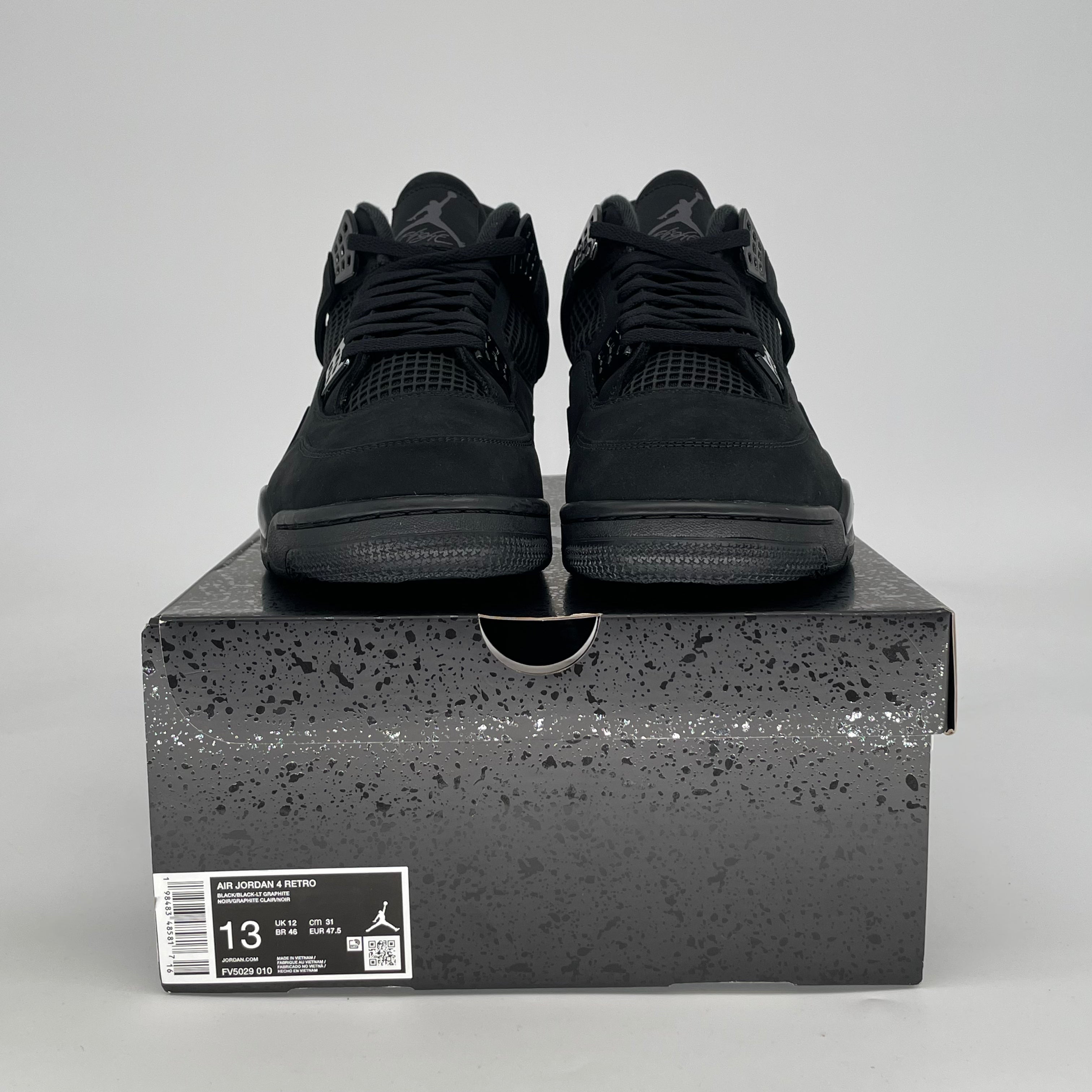 AIR JORDAN 4 BLACK CAT FV5029-010 SIZE 13/14.5W