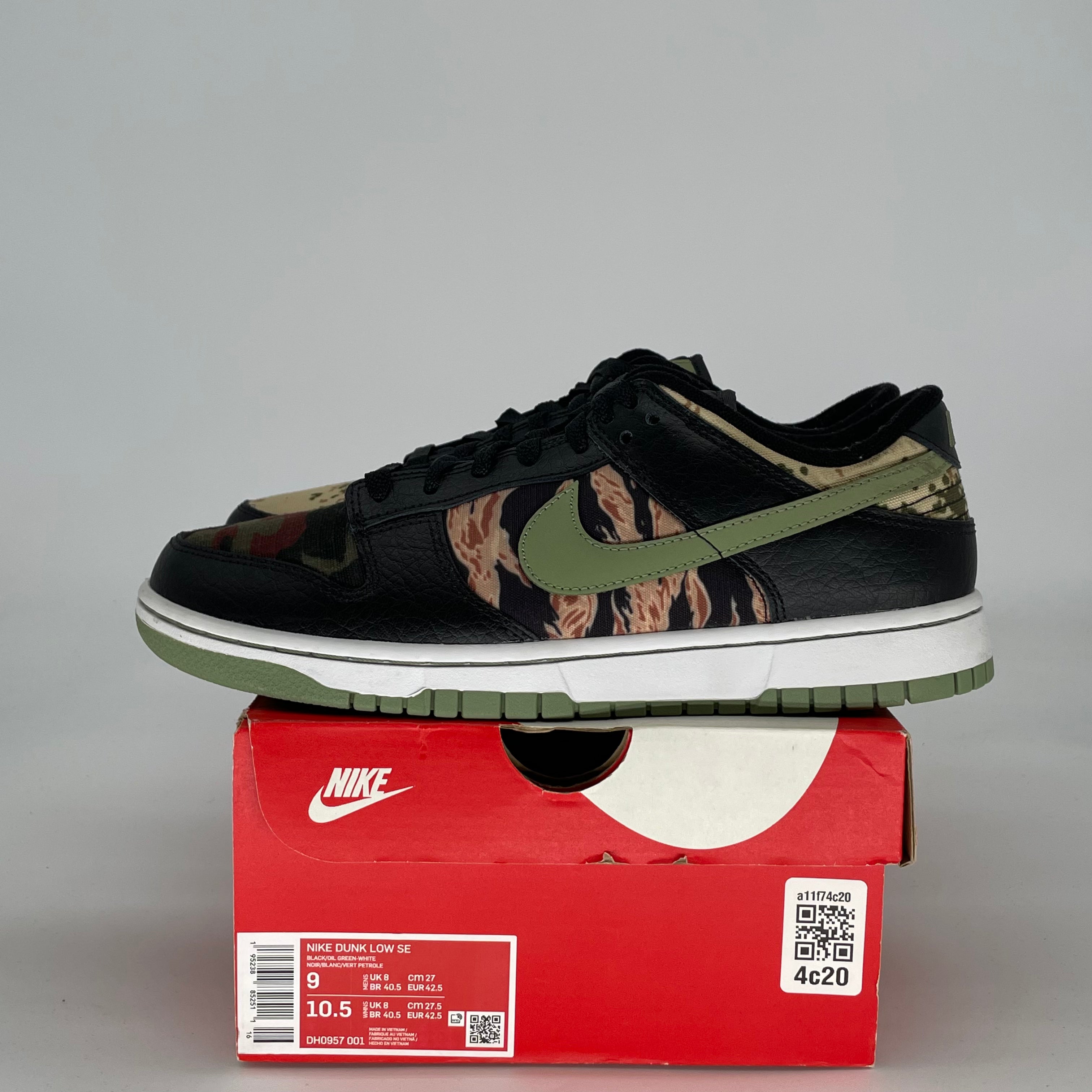 NIKE DUNK LOW CRAZY CAMO DH0957-001 SIZE 9/10.5W