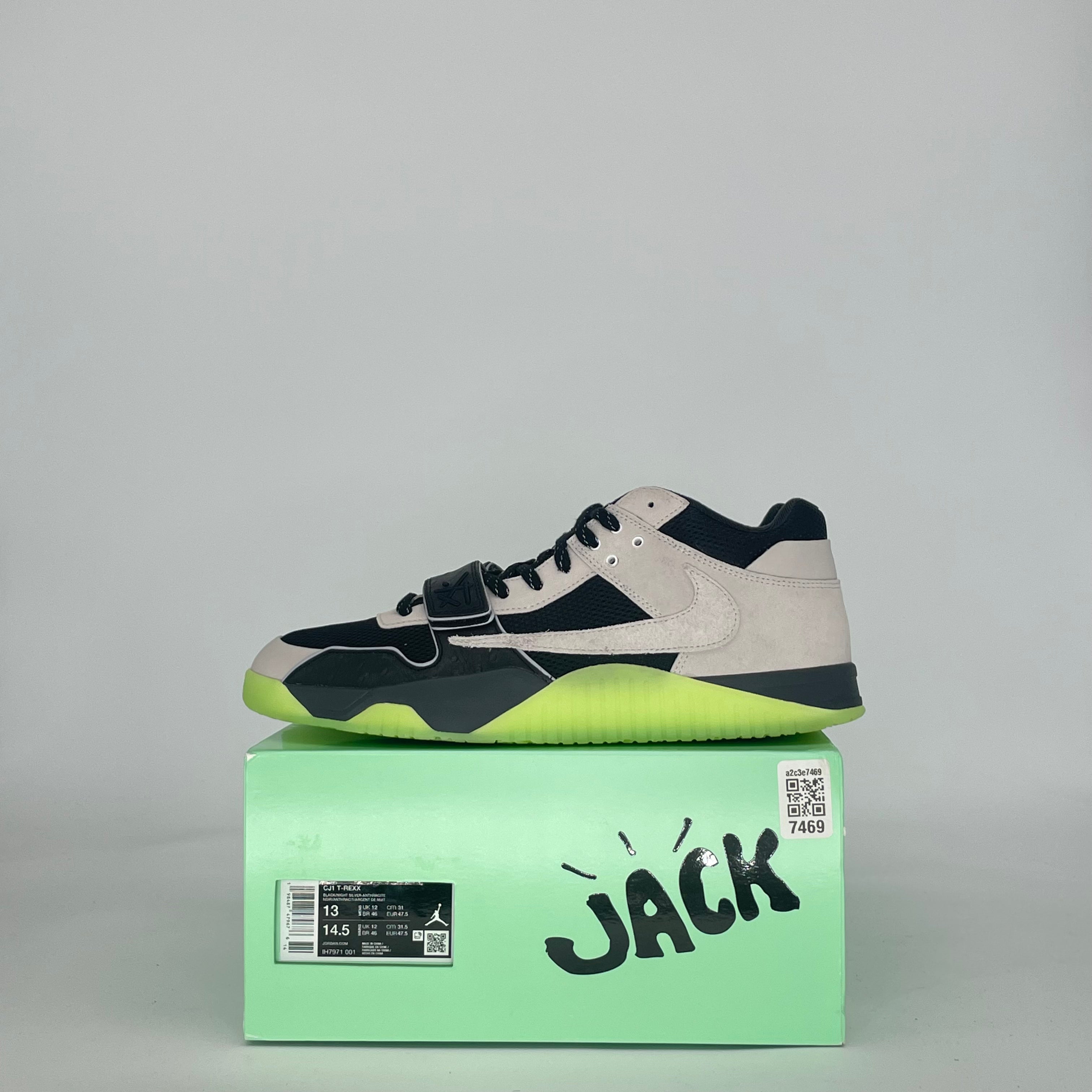 AIR JORDAN JUMPMAN JACK TR TRAVIS SCOTT X CHASE B BLACK NIGHT SILVER IH7971-001 SIZE 13/14.5W