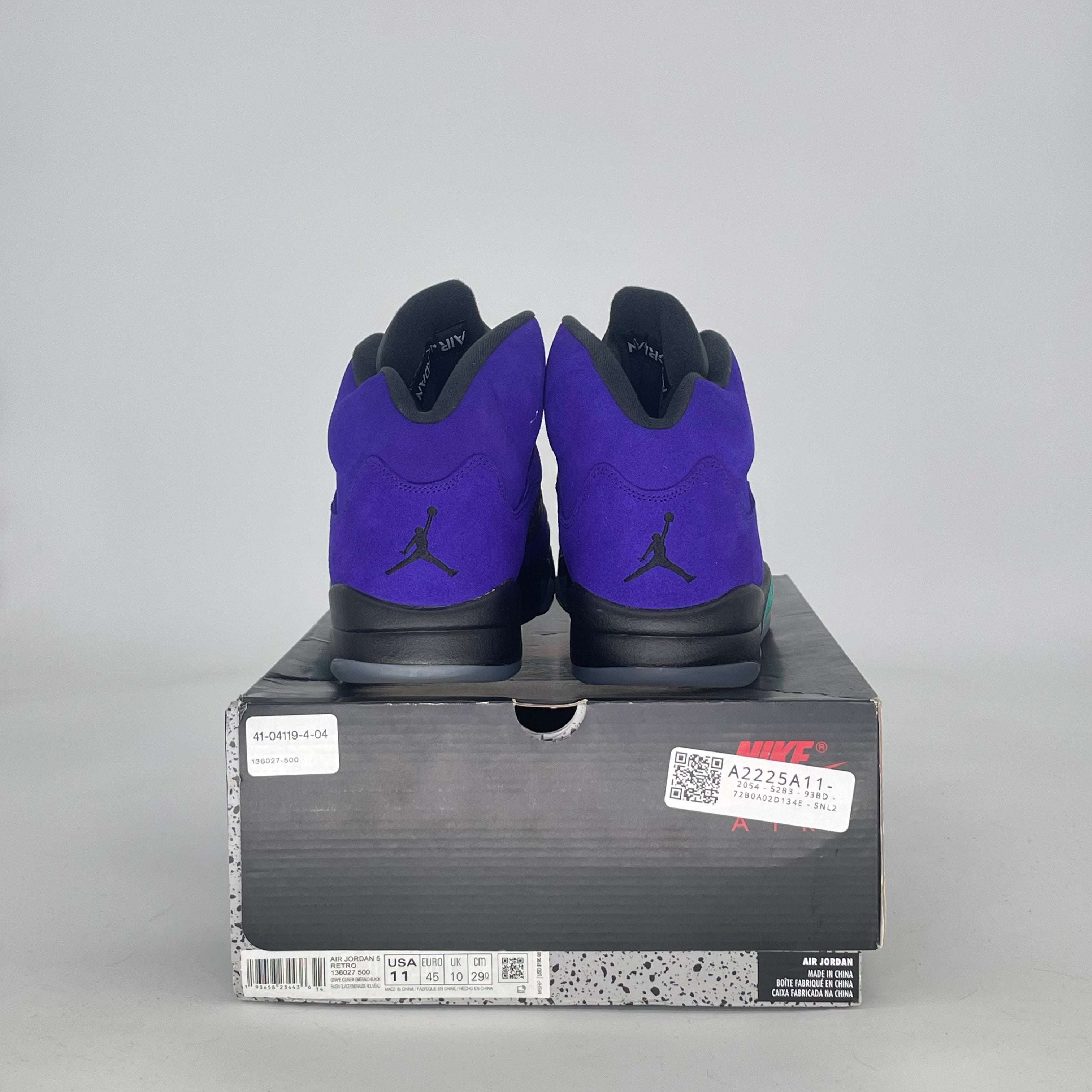 AIR JORDAN 5 ALTERNATE GRAPE 136027-500 SIZE 11/12.5W
