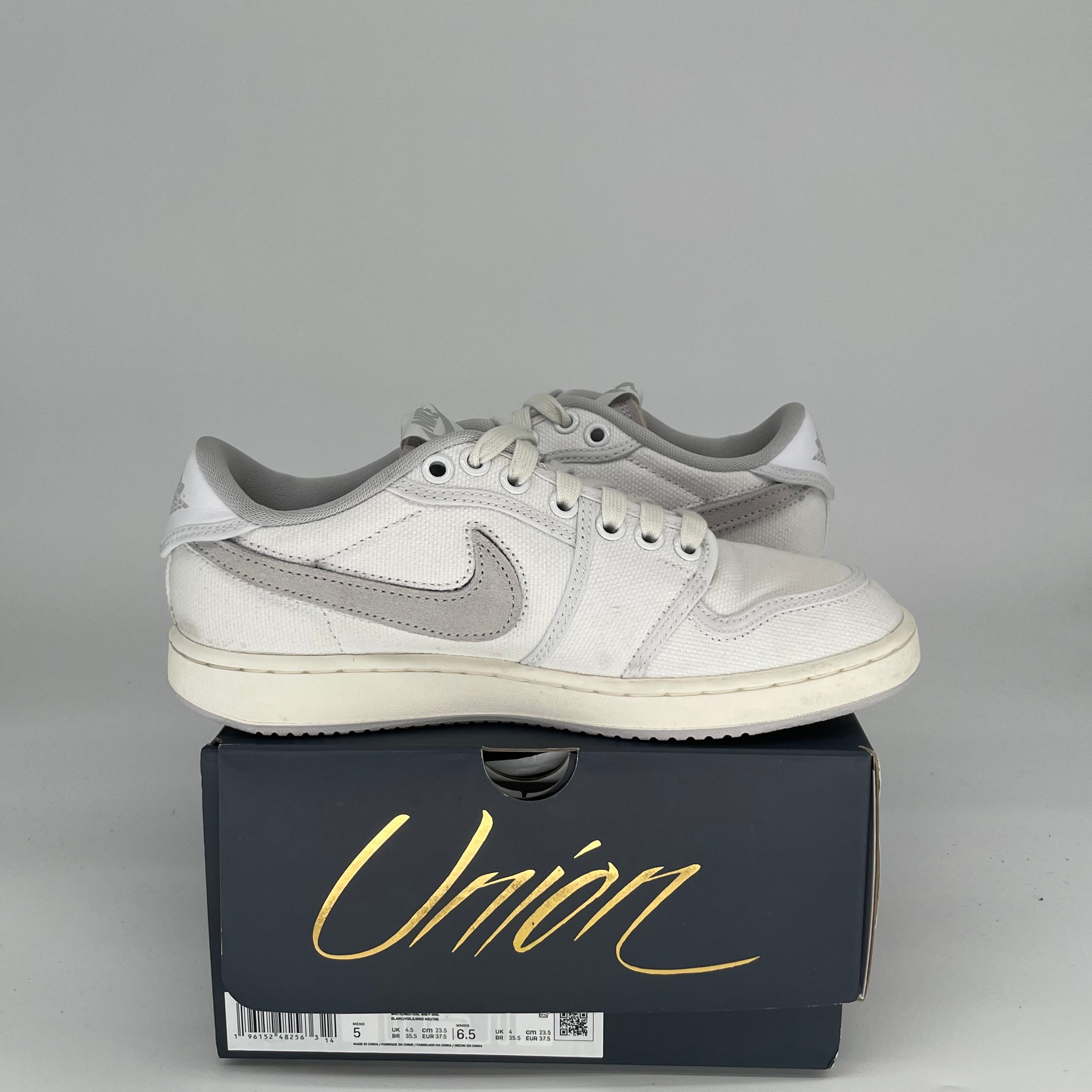 AIR JORDAN 1 LOW AJKO UNION WHITE CANVAS DO8912-101 SIZE 5/6.5W