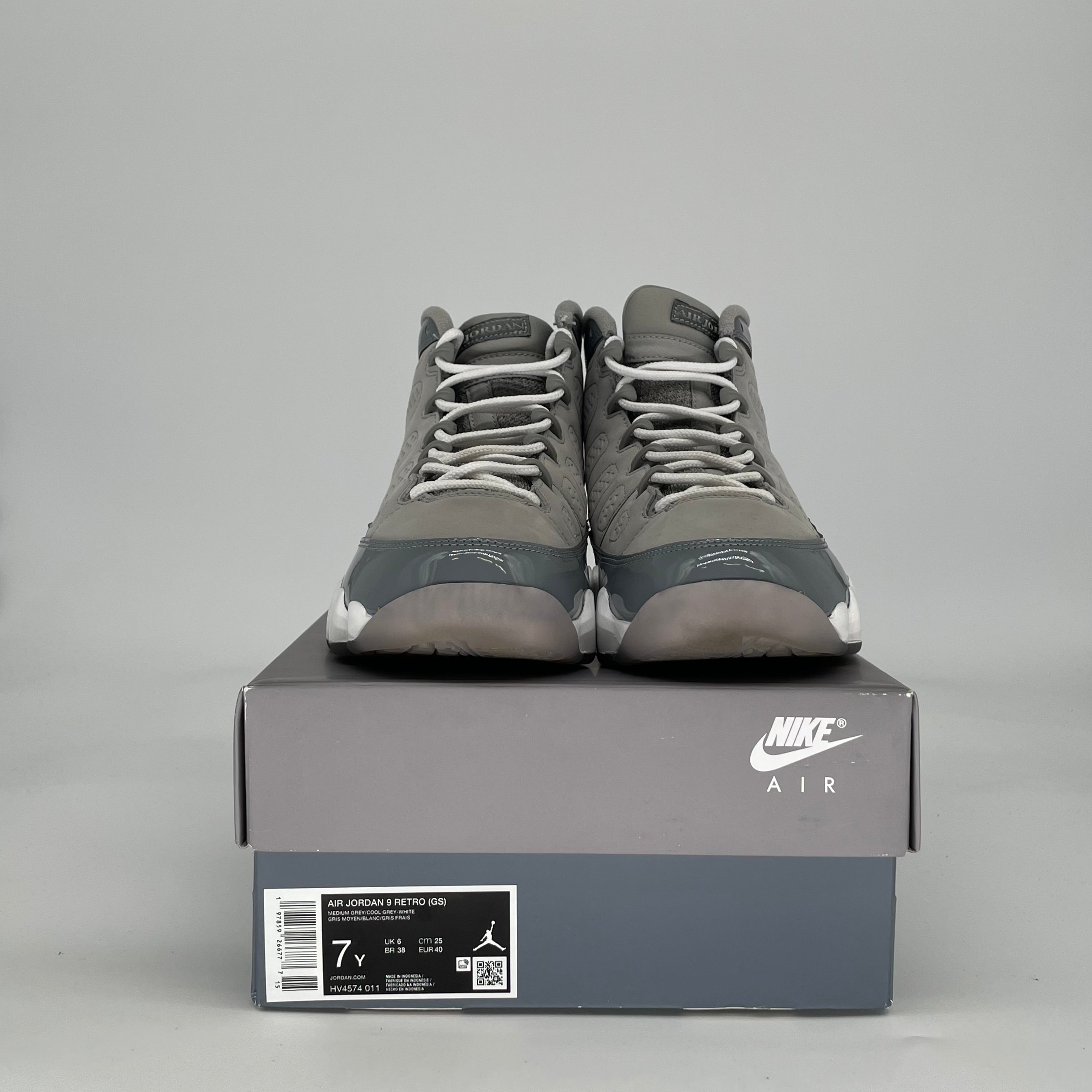 AIR JORDAN 9 COOL GREY HV4574-011 SIZE 7/8.5W