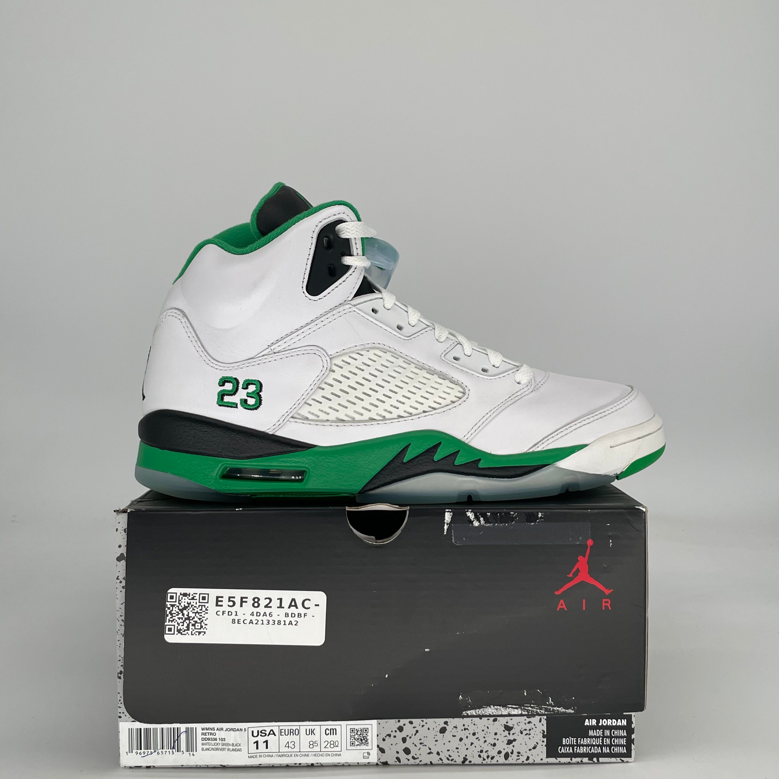 AIR JORDAN 5 LUCKY GREEN W DD9336-103 SIZE 9.5/11W