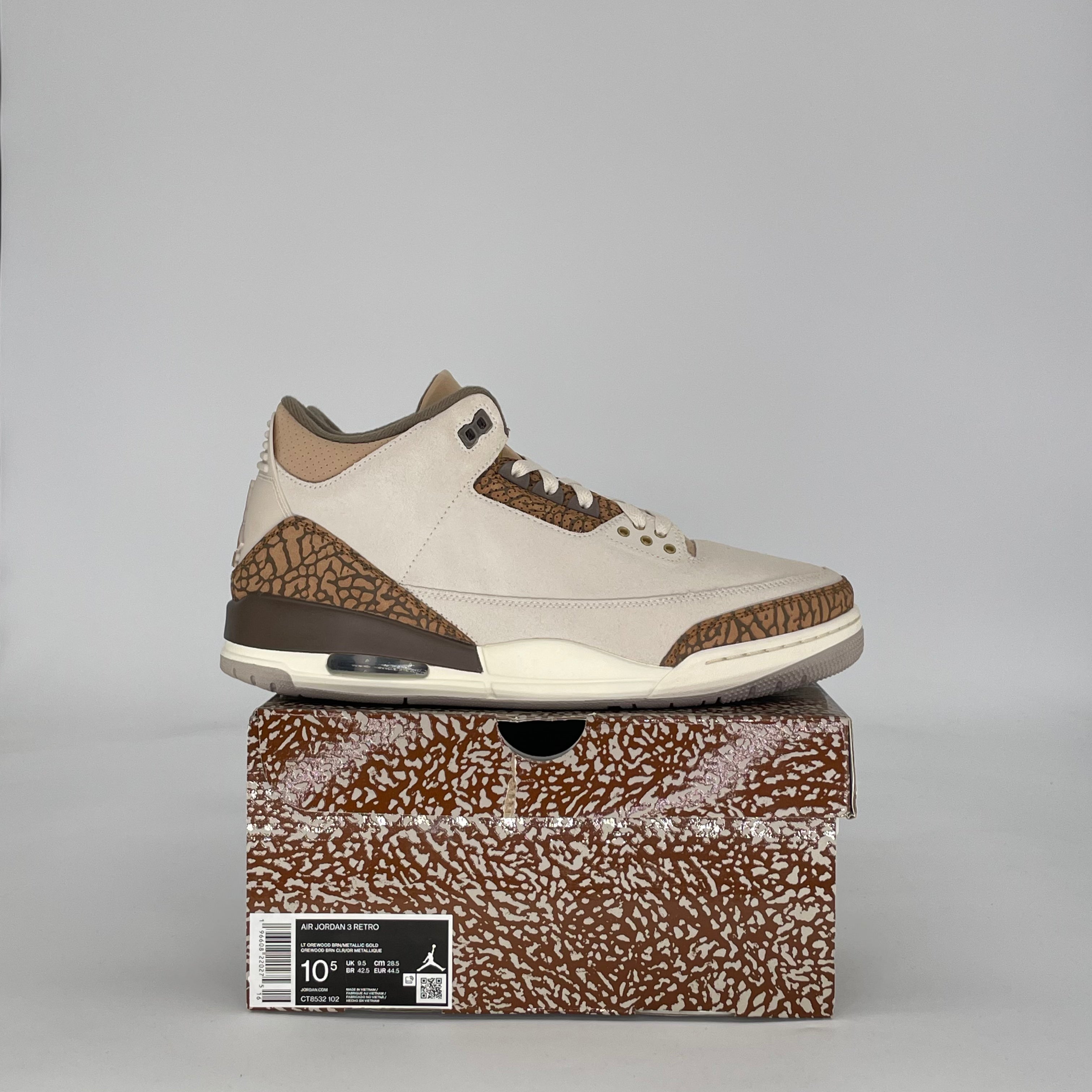 AIR JORDAN 3 PALOMINO CT8532-102 SIZE 10.5/12W
