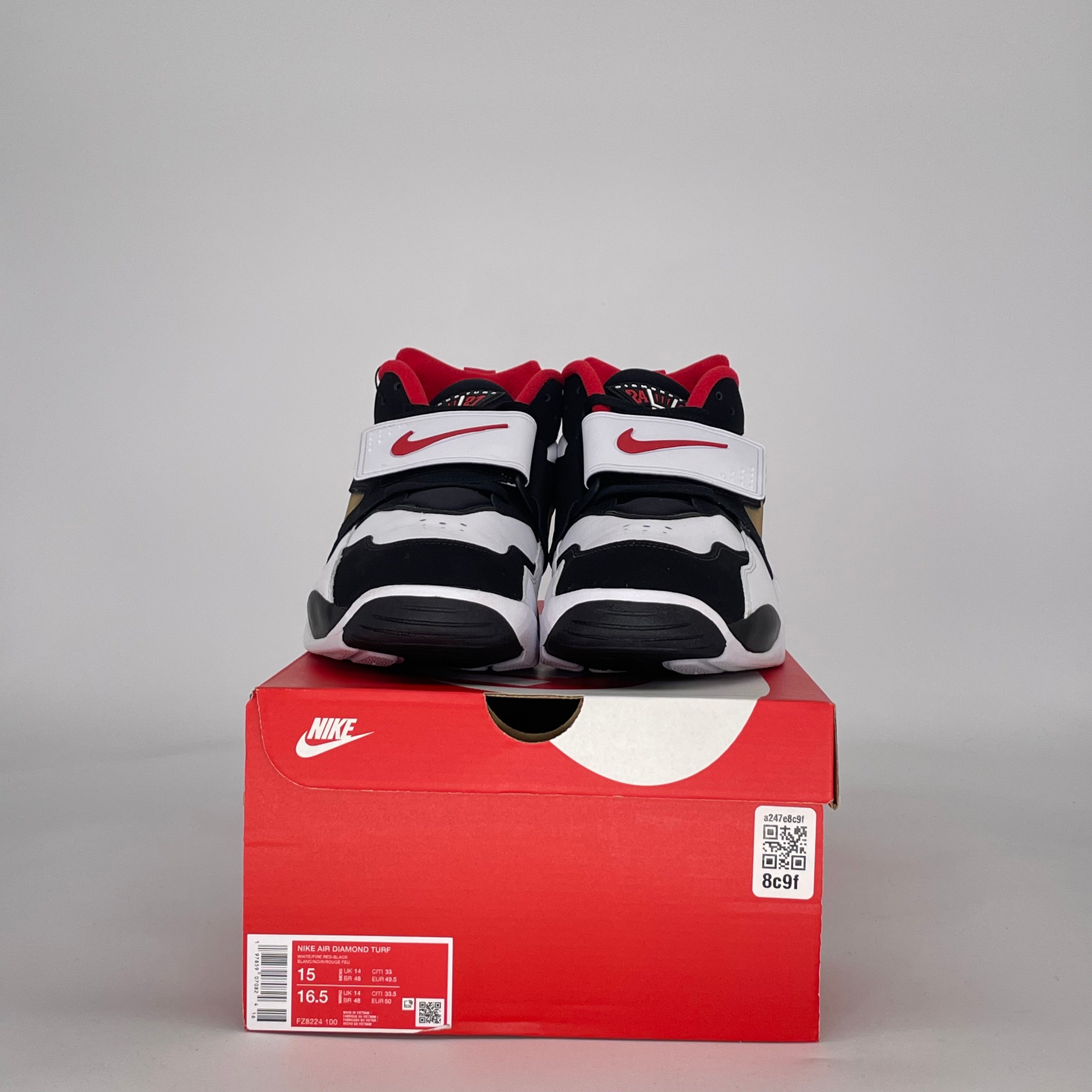 NIKE AIR DIAMOND TURF 49ERS FZ8224-100 SIZE 15/16.5W