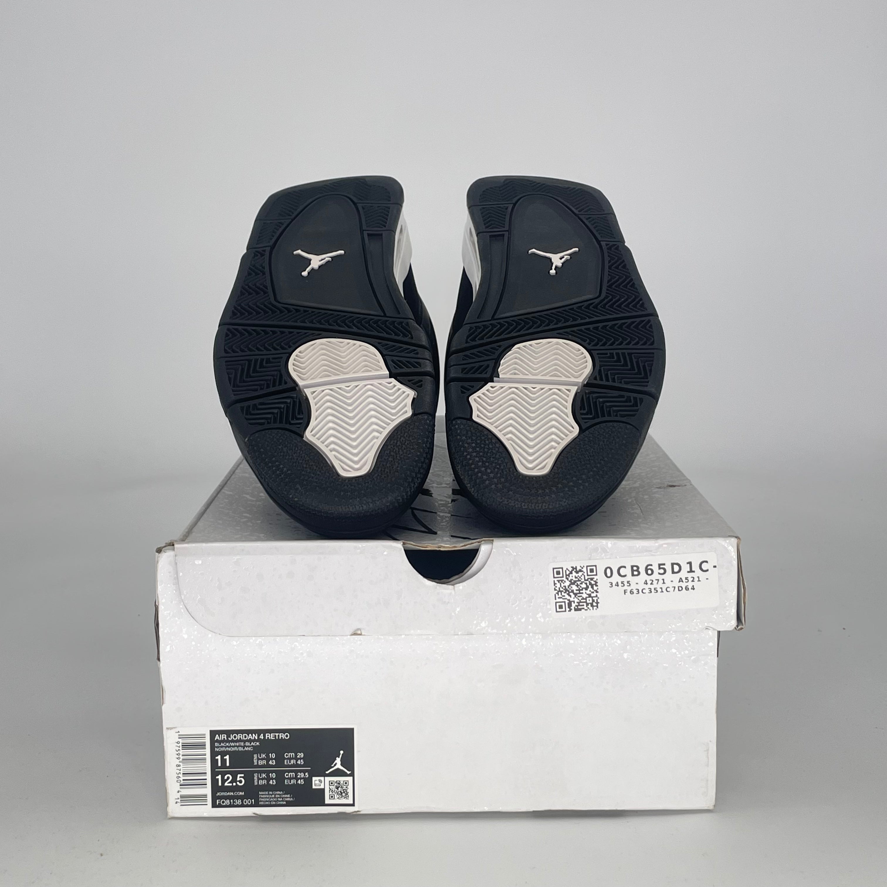 AIR JORDAN 4 WHITE THUNDER FQ8138-001 SIZE 11/12.5W