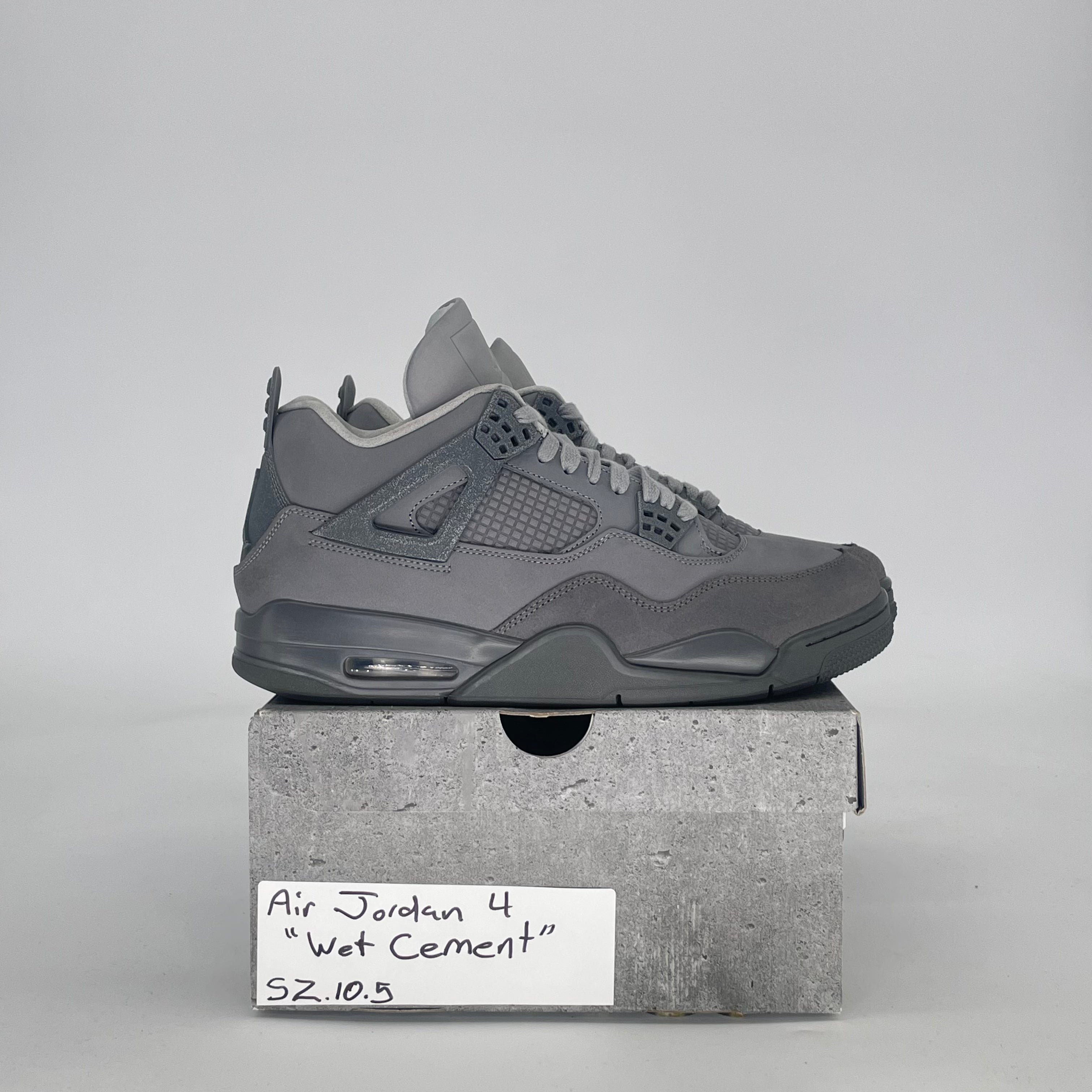 AIR JORDAN 4 PARIS OLYMPICS WET CEMENT FQ7928-001 SIZE 10.5/12W