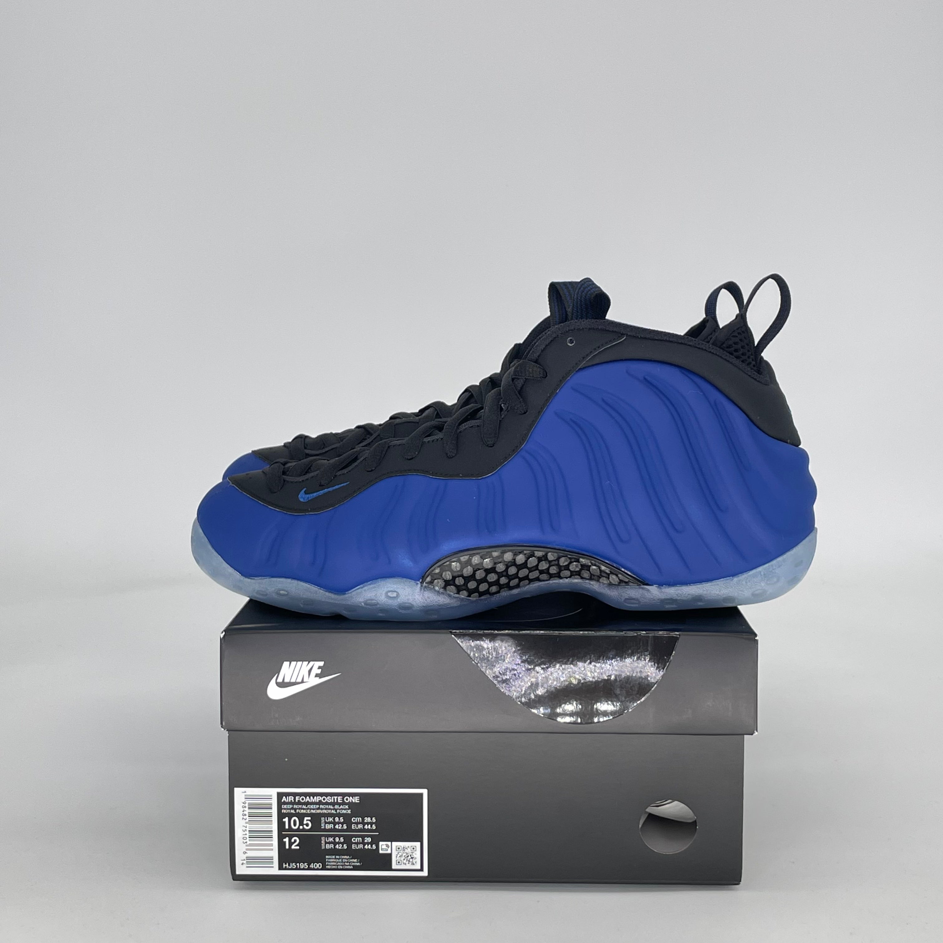 NIKE AIR FOAMPOSITE ONE DEEP ROYAL HJ5195-400 SIZE 10.5/12W