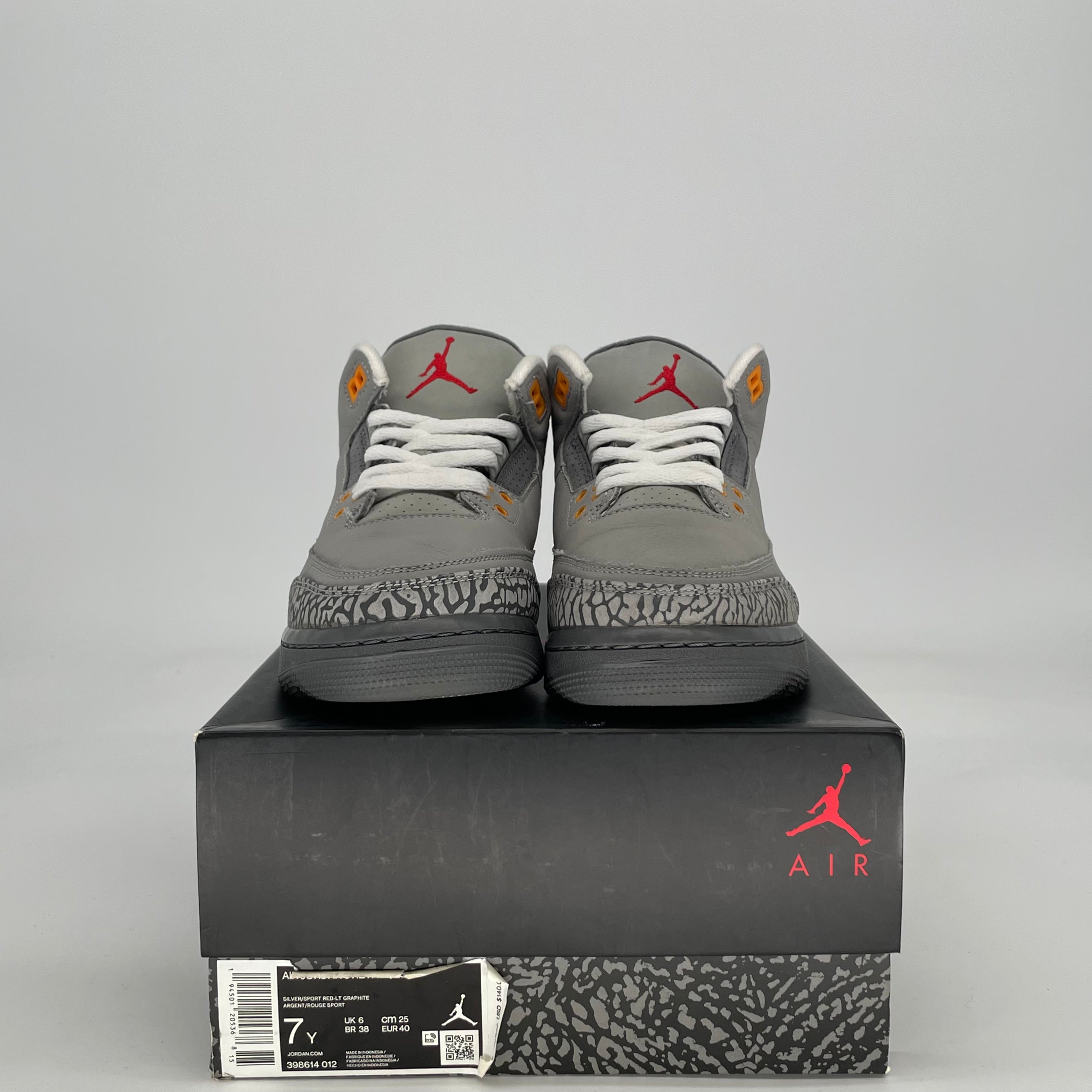 AIR JORDAN 3 COOL GREY 398614-012 SIZE 7/8.5W