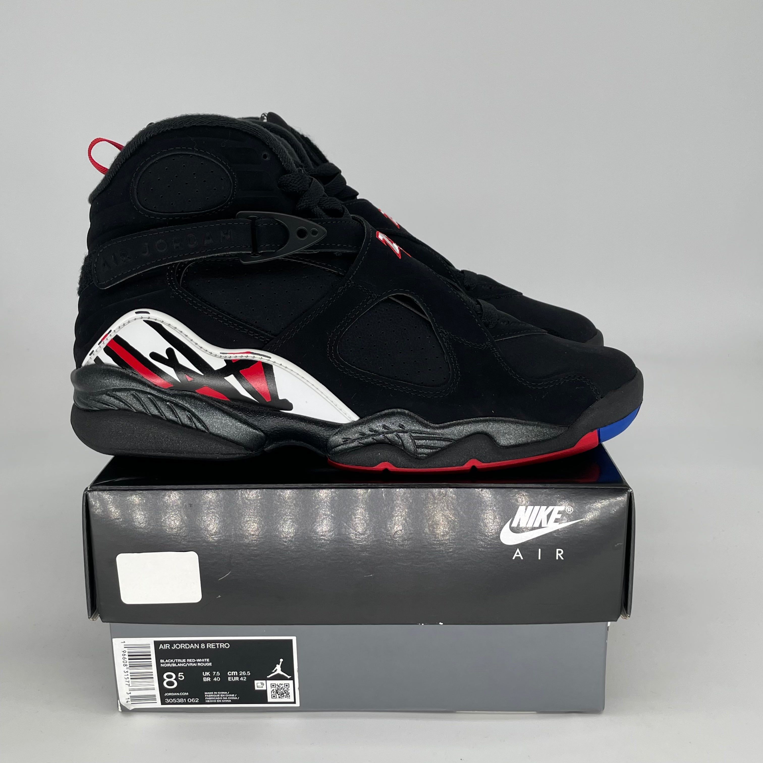 AIR JORDAN 8 PLAYOFFS SIZE 8.5/10W 305381-062