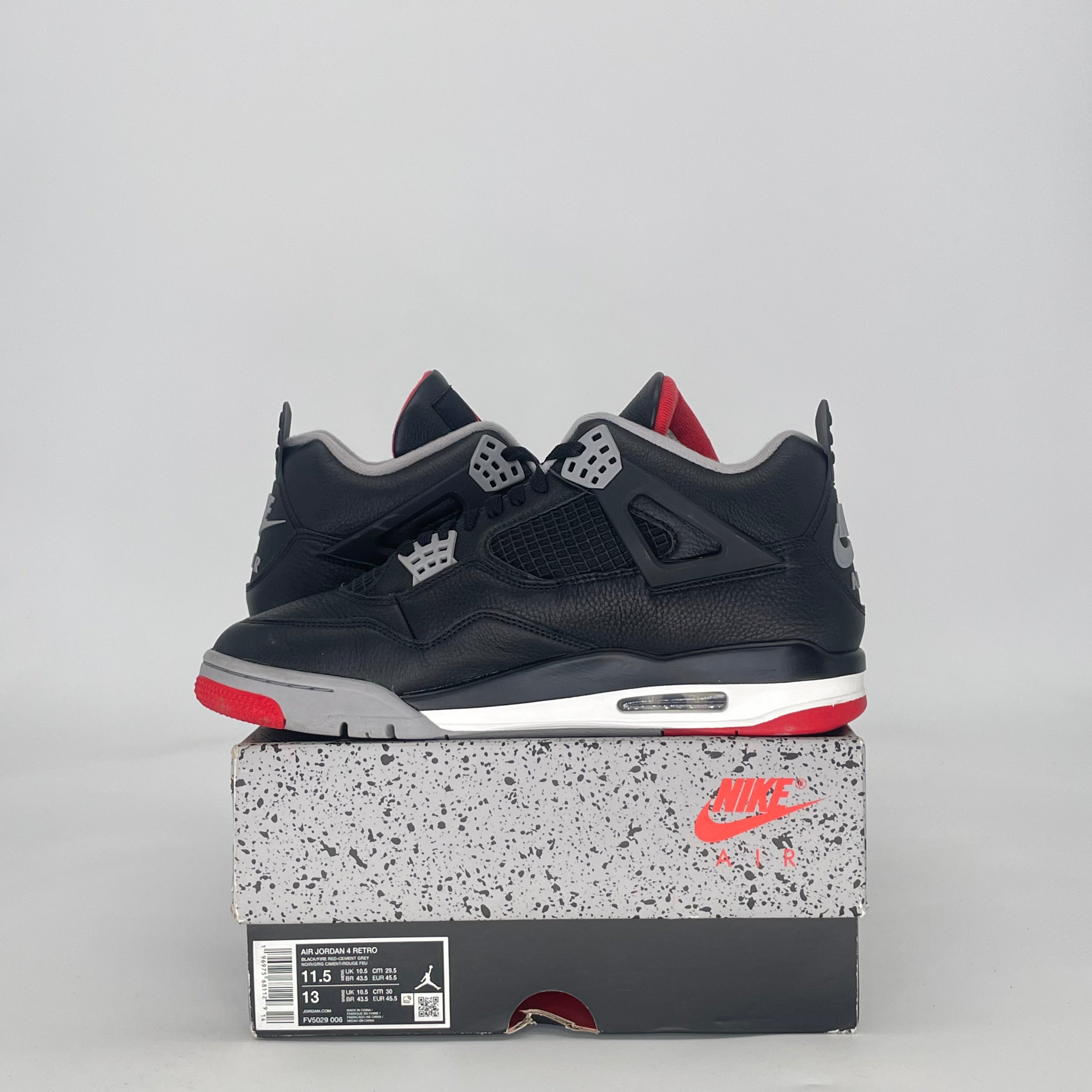 AIR JORDAN 4 BRED REIMAGINED FV5029-006 SIZE 11.5/13W