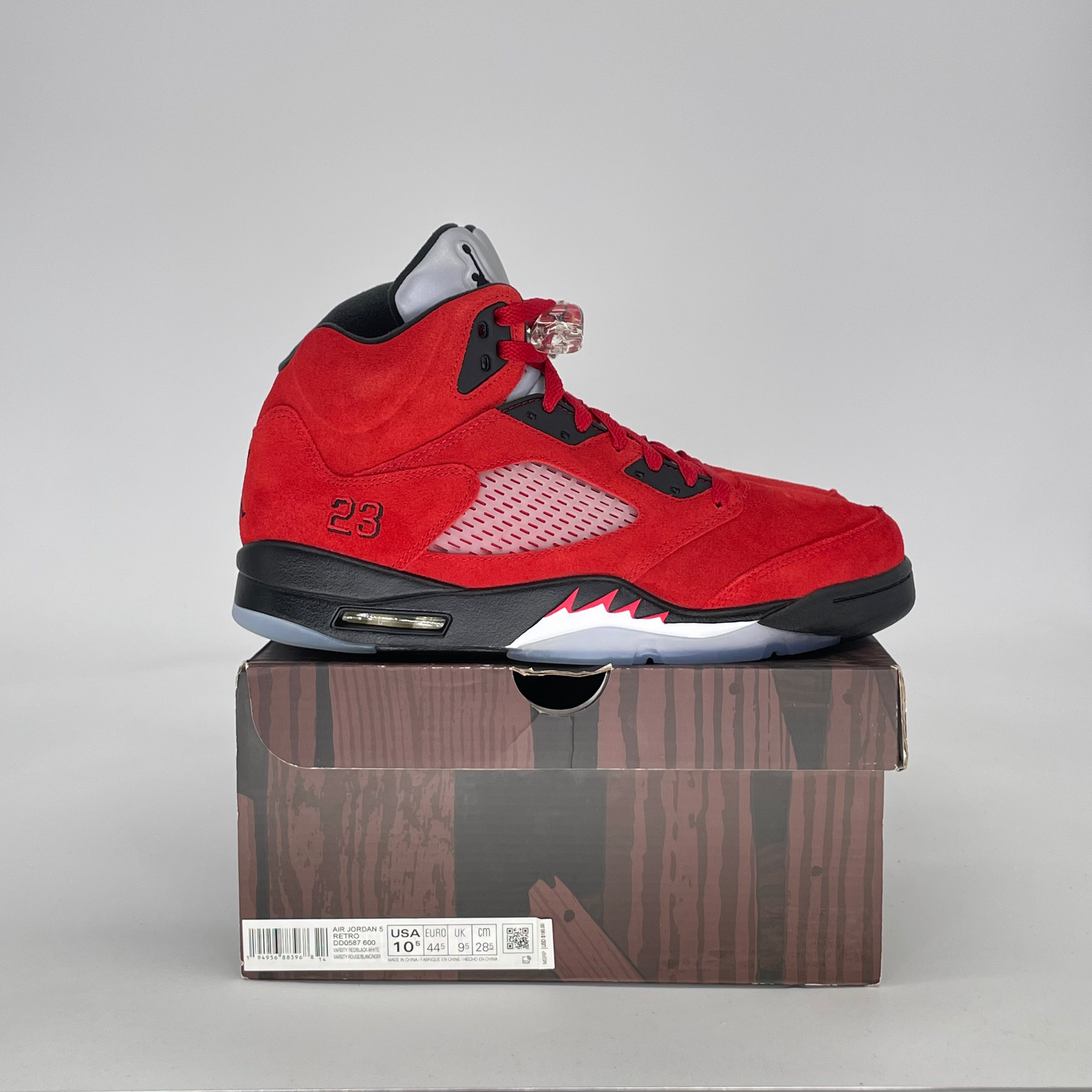 AIR JORDAN 5 RAGING BULL RED (2021) DD0587-600 SIZE 10.5/12W