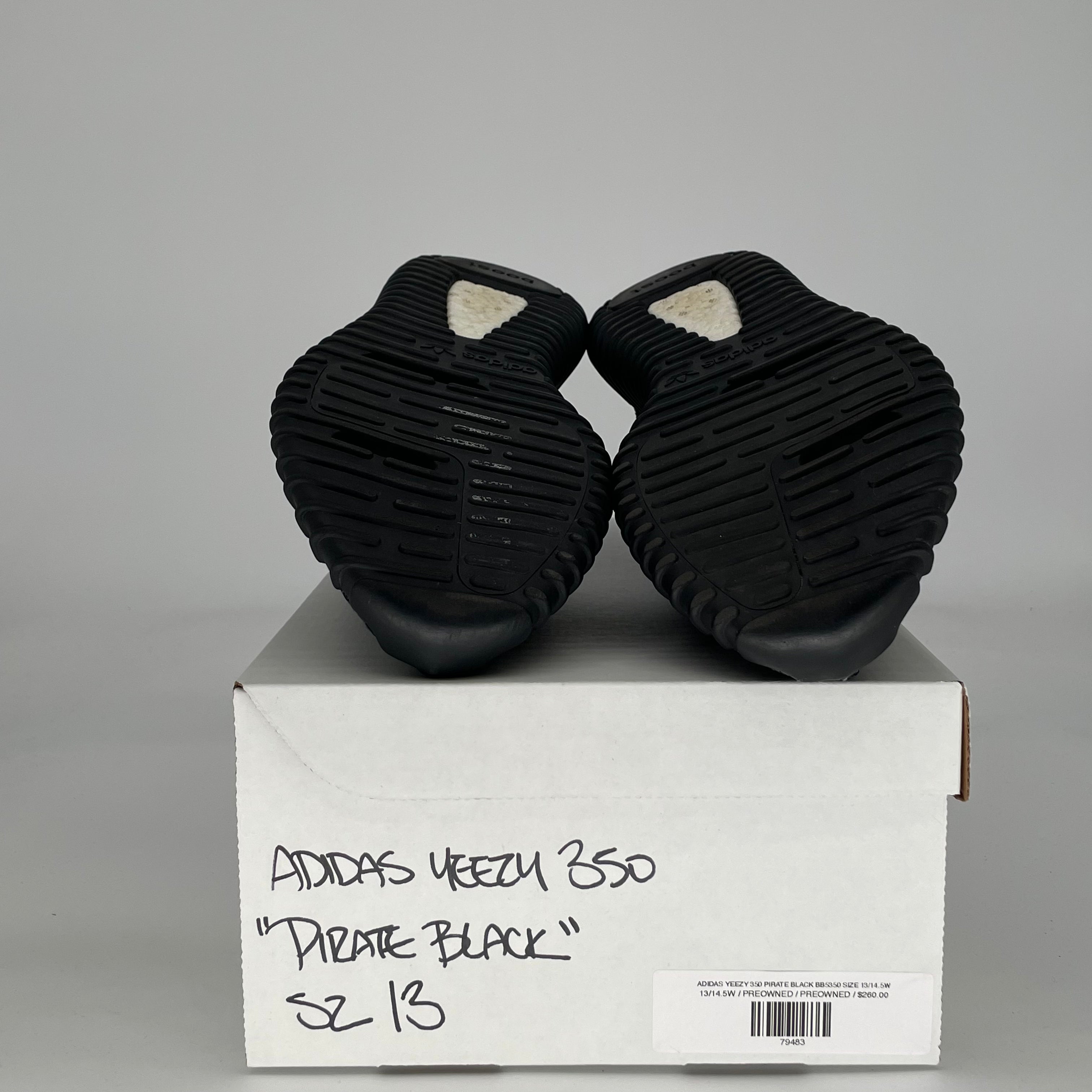 ADIDAS YEEZY 350 PIRATE BLACK (2023) BB5350 SIZE 13/14.5W