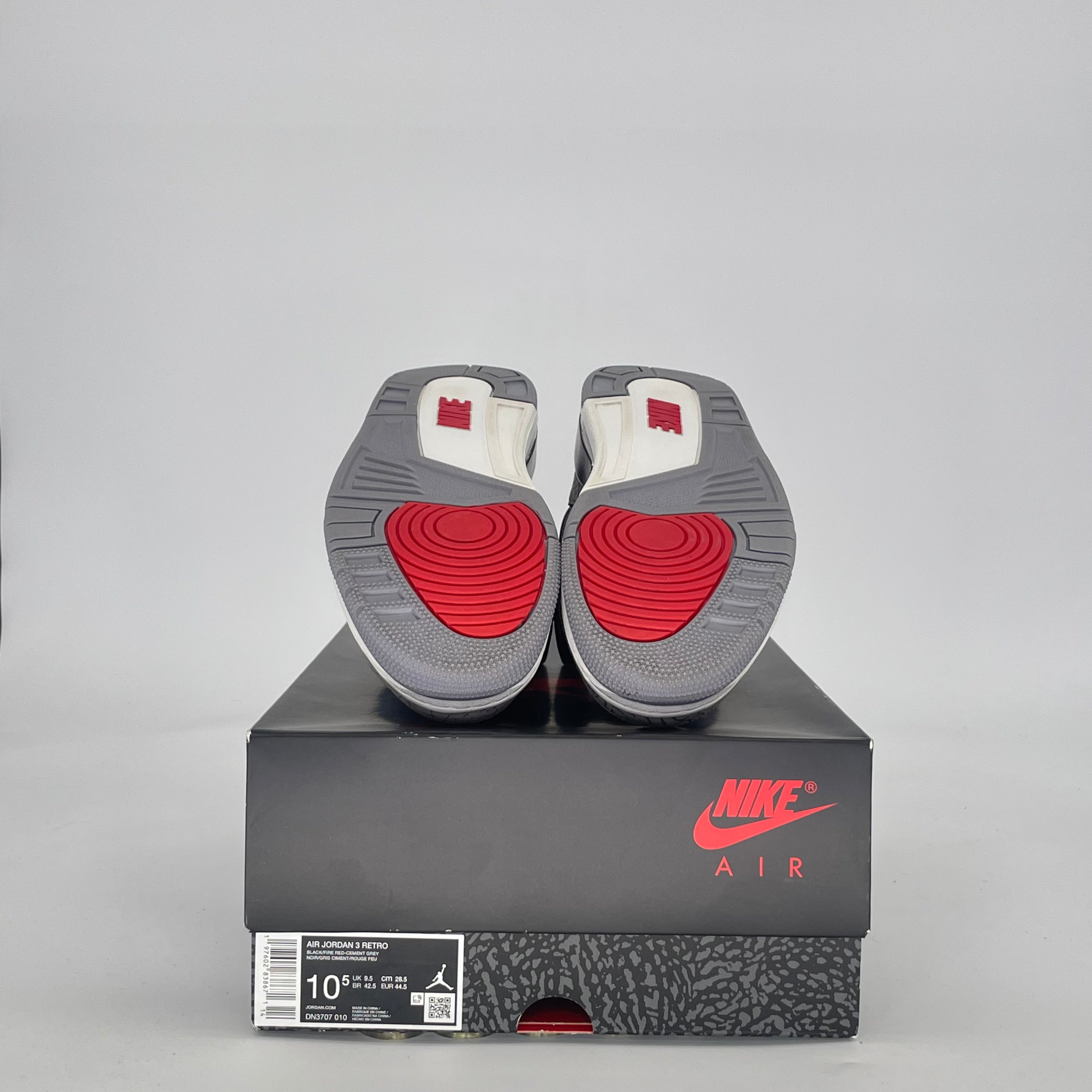 AIR JORDAN 3 BLACK CEMENT DN3707-010 SIZE 10.5/12W