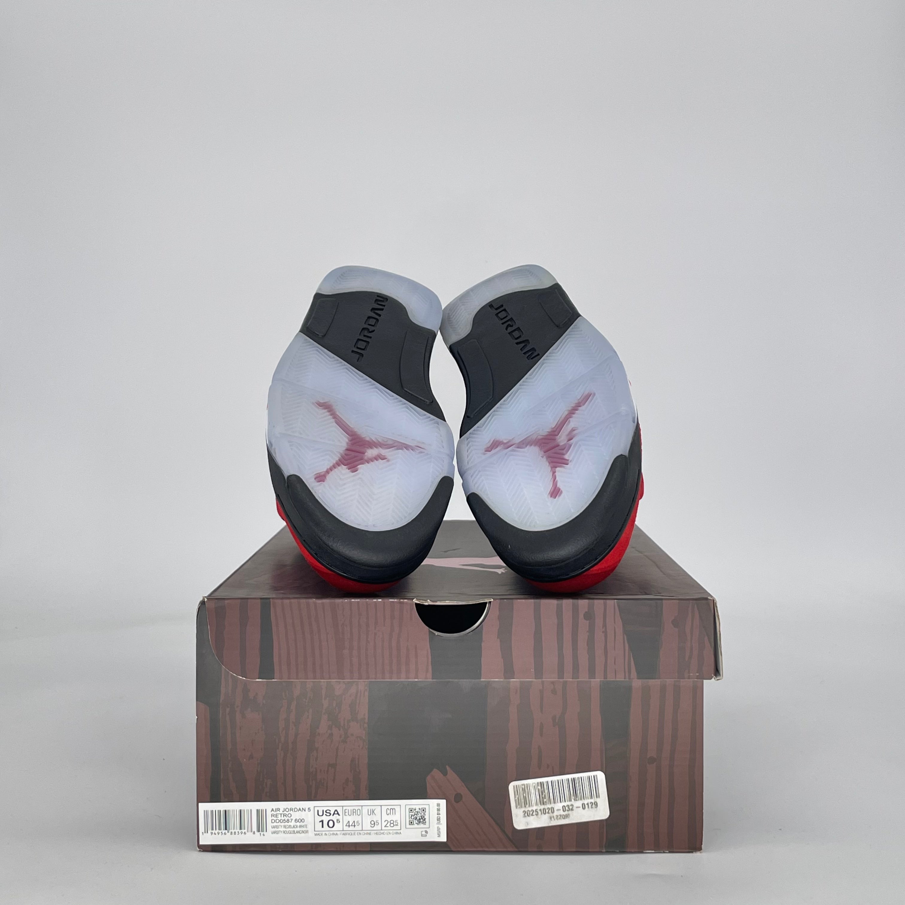 AIR JORDAN 5 RAGING BULL RED (2021) DD0587-600 SIZE 10.5/12W