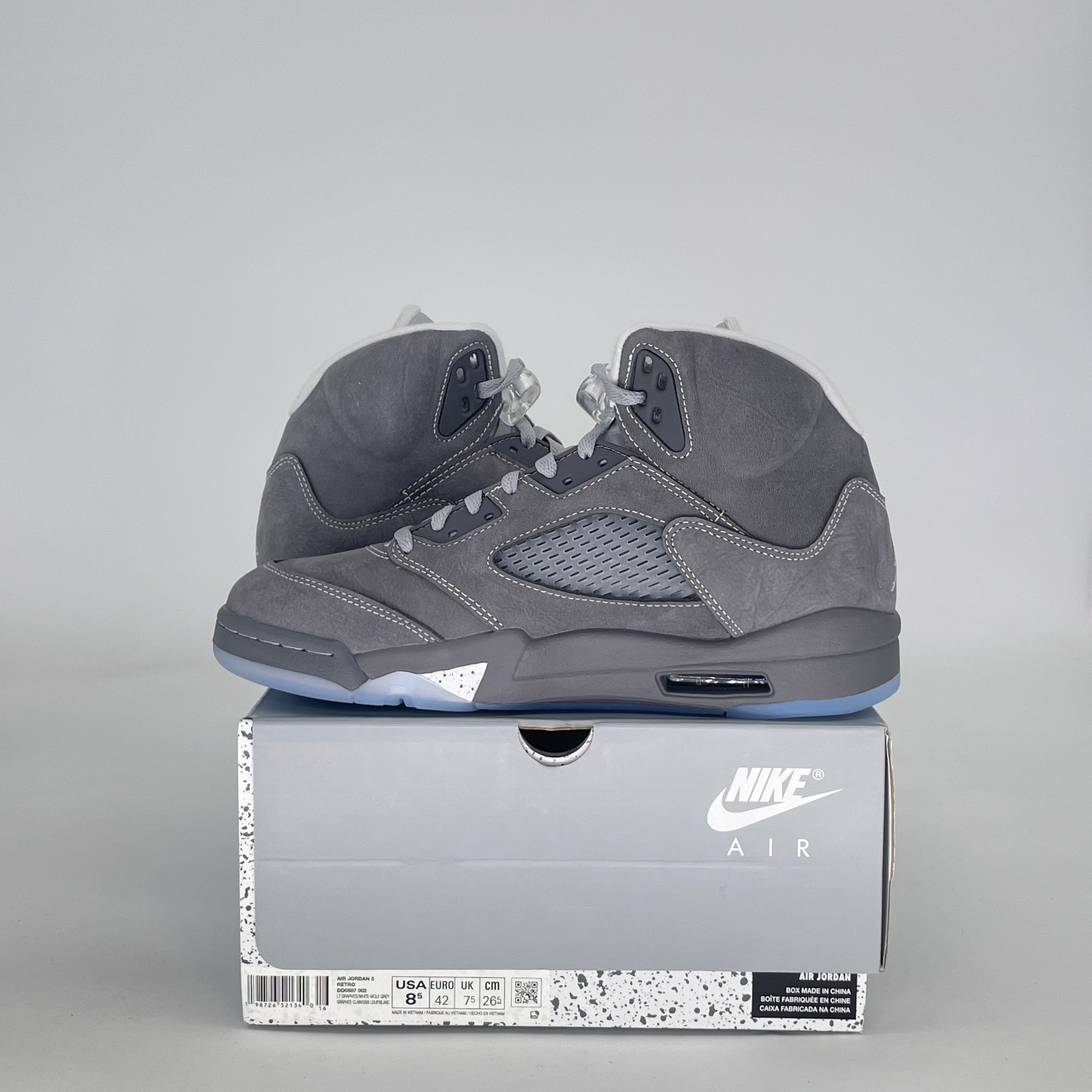 AIR JORDAN 5 WOLF GREY DD0587-002 SIZE 8.5/10W