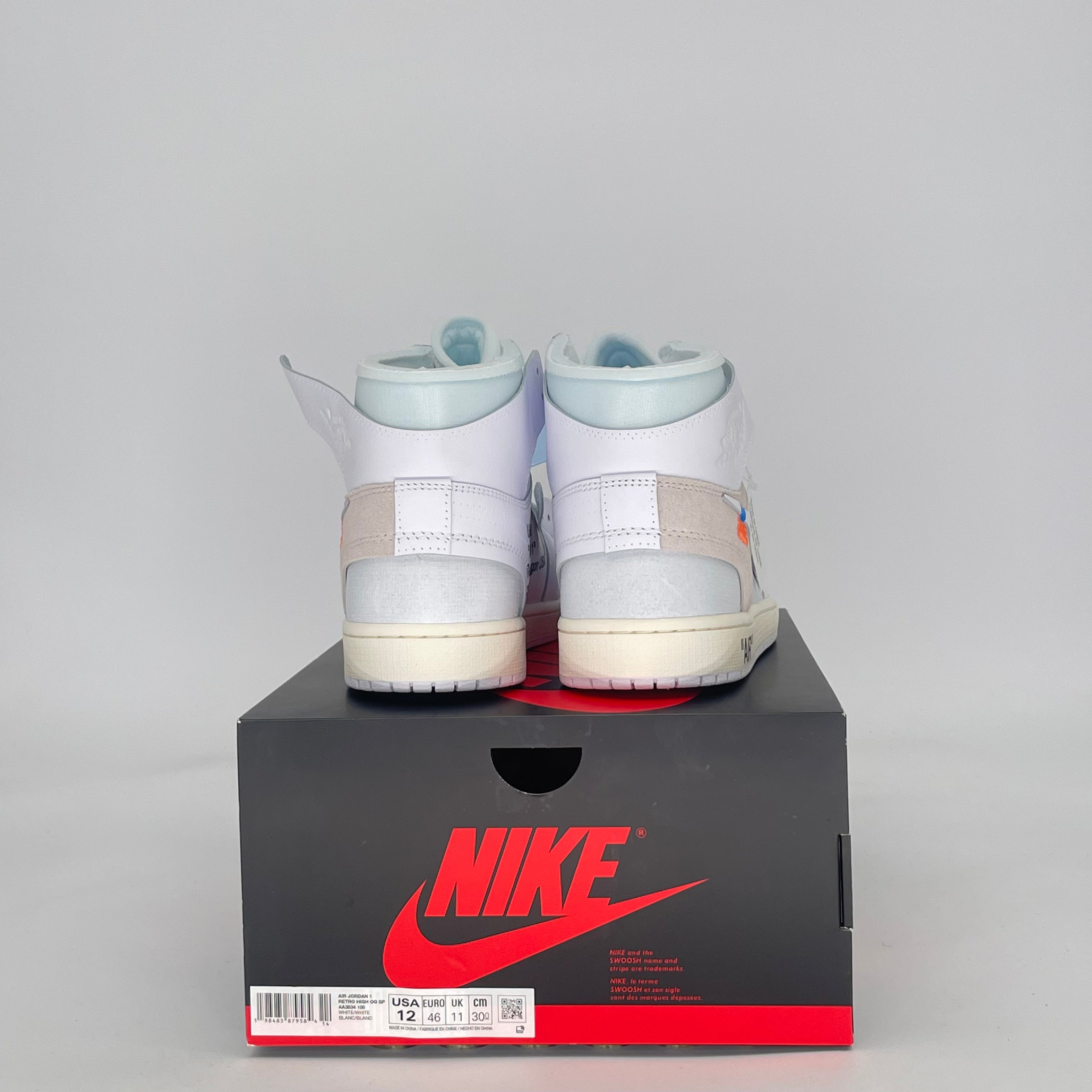 AIR JORDAN 1 HIGH VIRGIL ABLOH ARCHIVE ALASKA AA3834-100 SIZE 12/13.5W