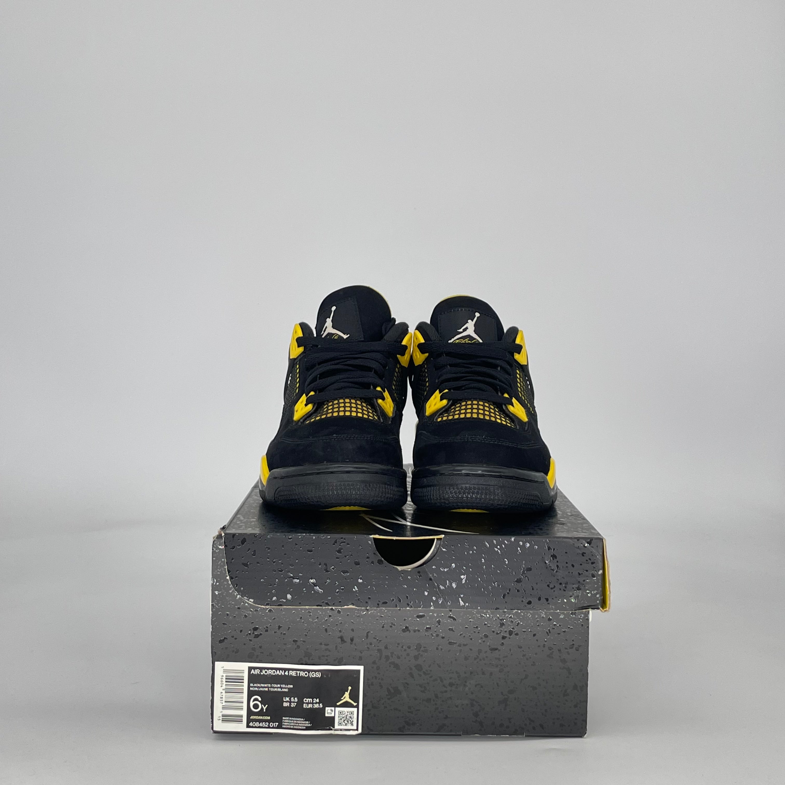 AIR JORDAN 4 THUNDER (2023) 408452-017 SIZE 6/7.5W GS