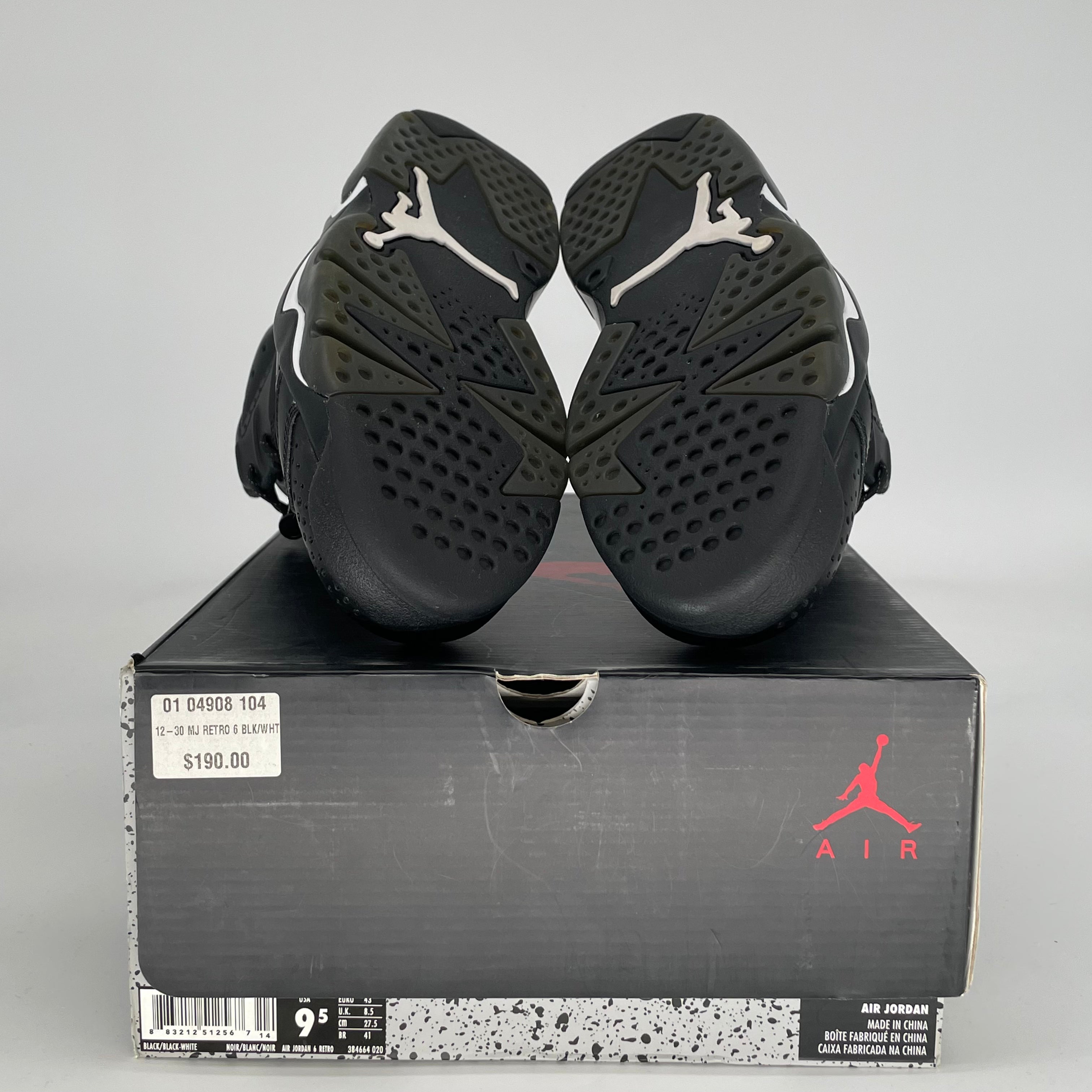 AIR JORDAN 6 BLACK CAT 384664-020 SIZE 9.5/11W