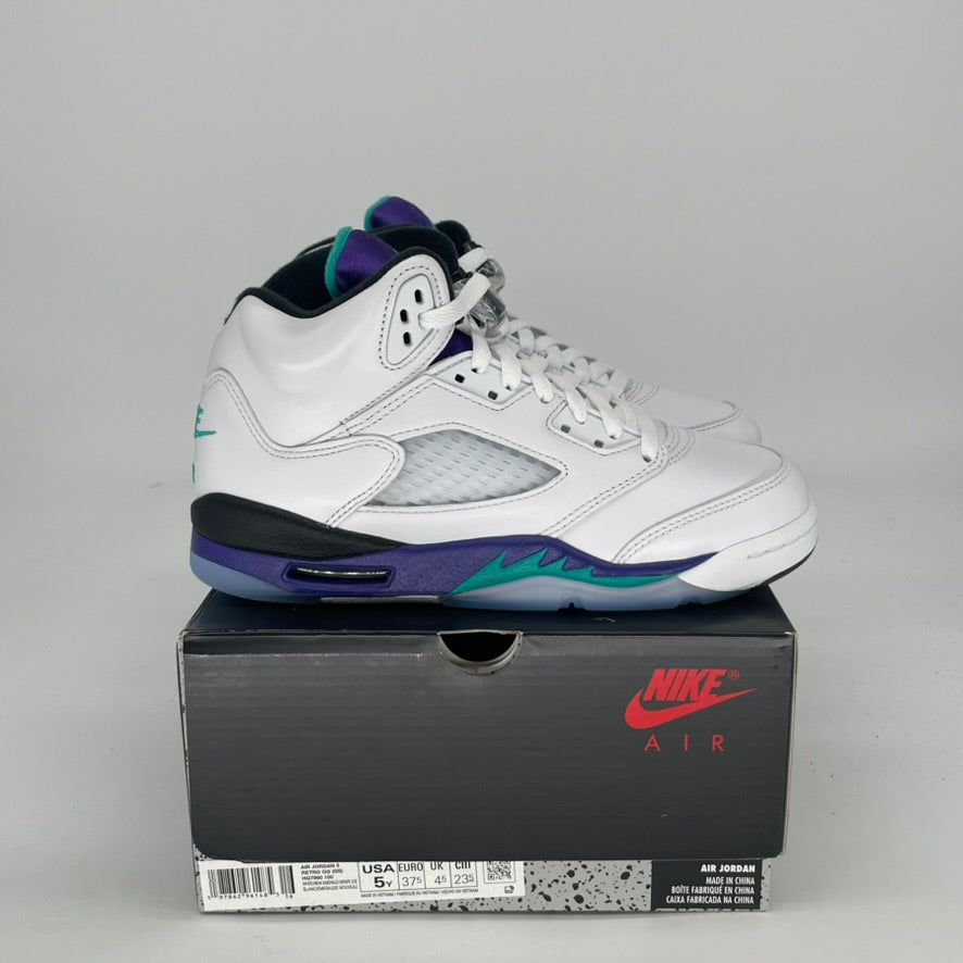 AIR JORDAN 5 GRAPE HQ7980-100 SIZE 5/6.5W