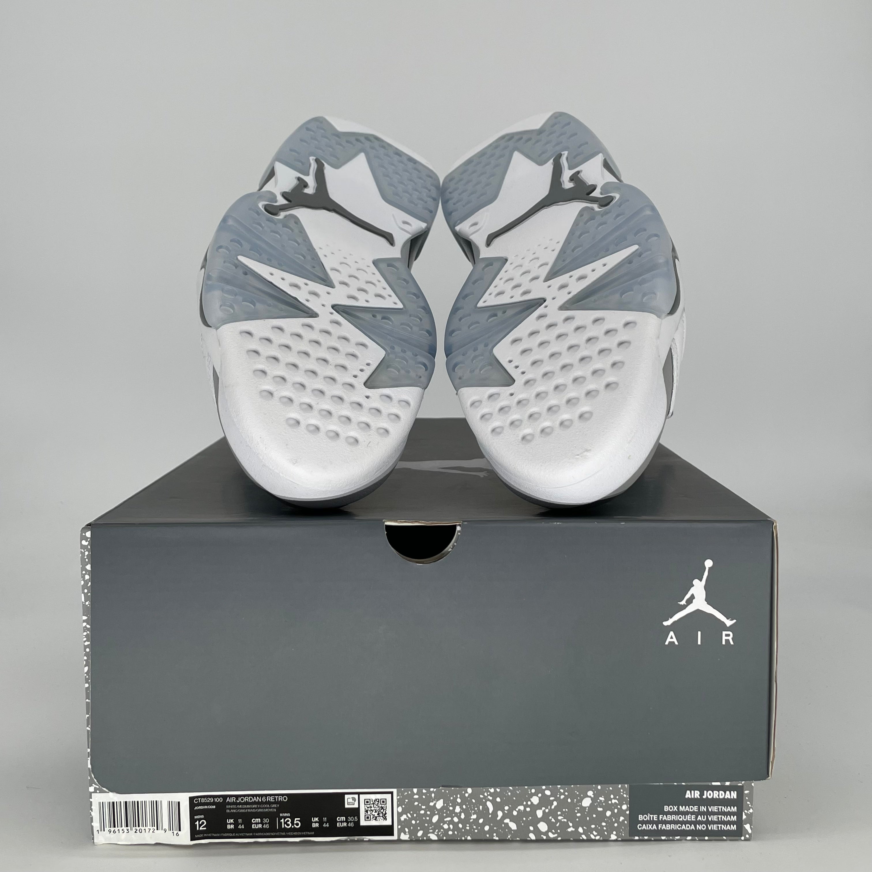 AIR JORDAN 6 COOL GREY CT8529-100 SIZE 12/13.5W