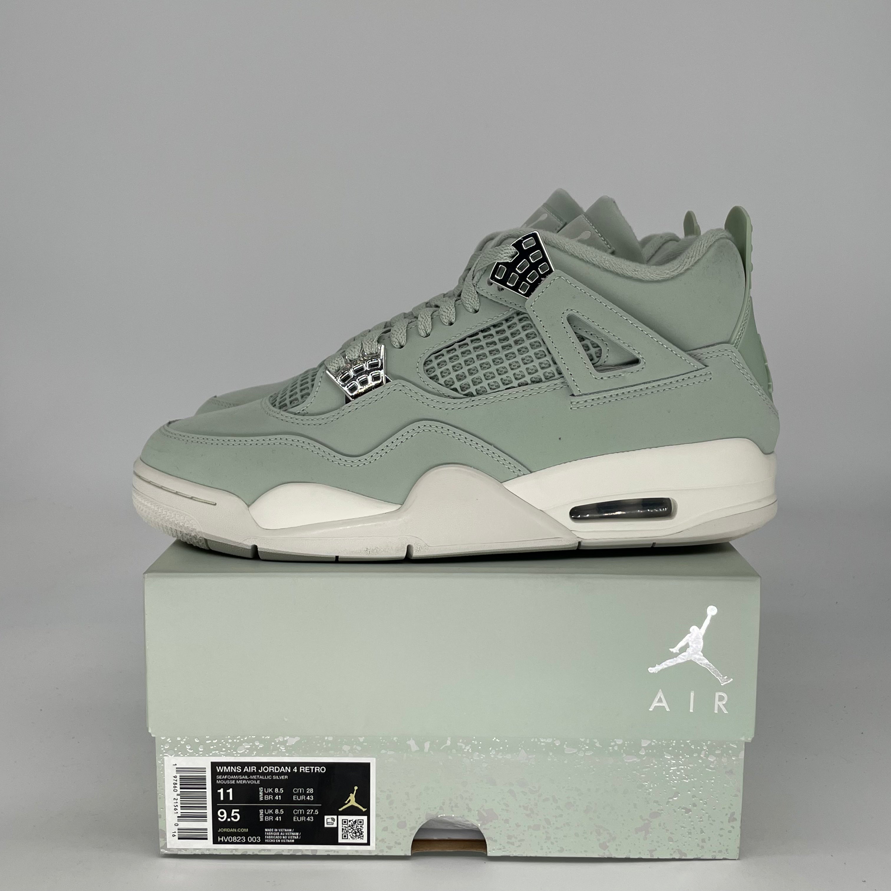 AIR JORDAN 4 SEAFOAM SAIL W HV0823-003 SIZE 9.5/11W
