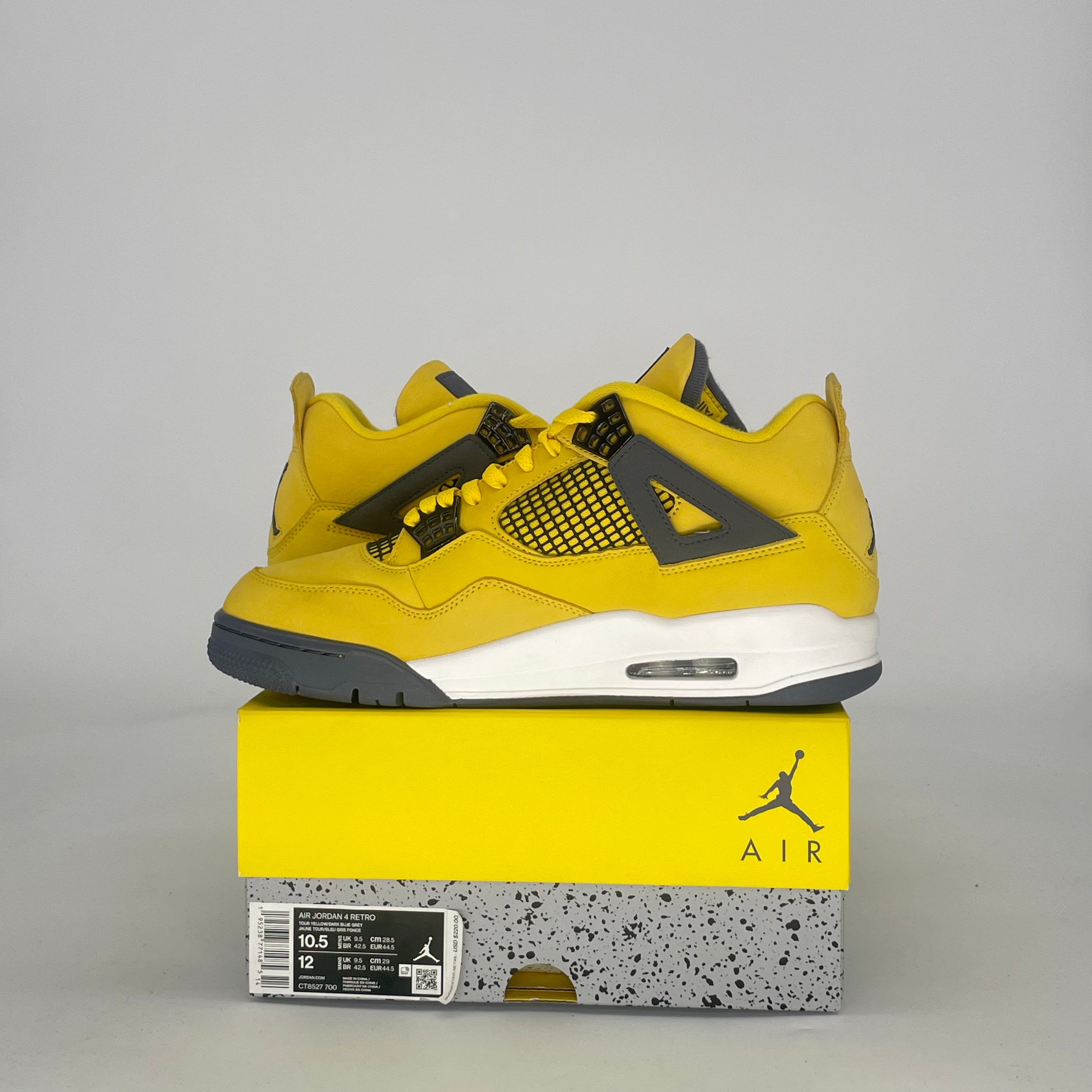 AIR JORDAN 4 LIGHTNING (2021) CT8527-700 SIZE 10.5/12W