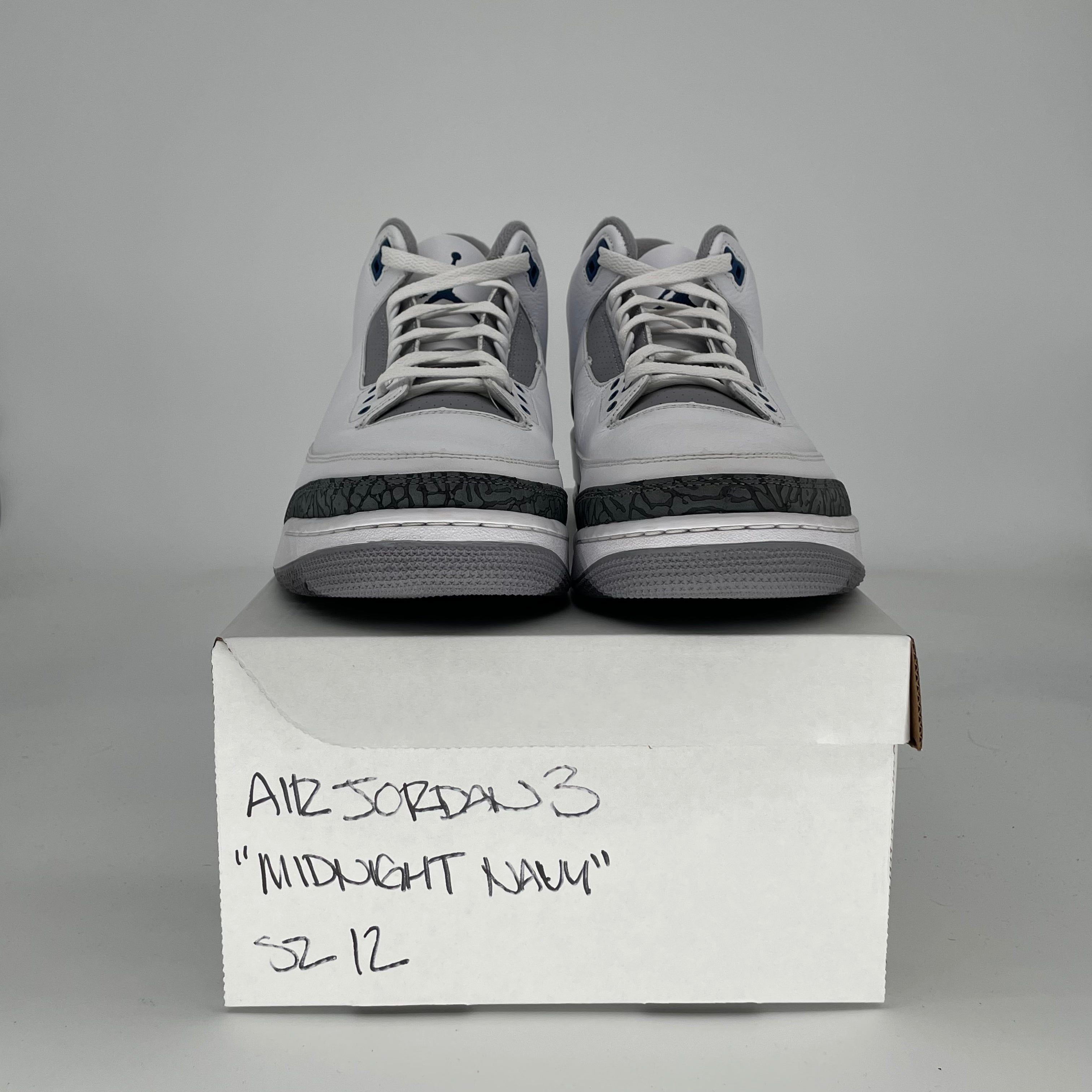 AIR JORDAN 3 MIDNIGHT NAVY CT8532-140 SIZE 12/13.5W