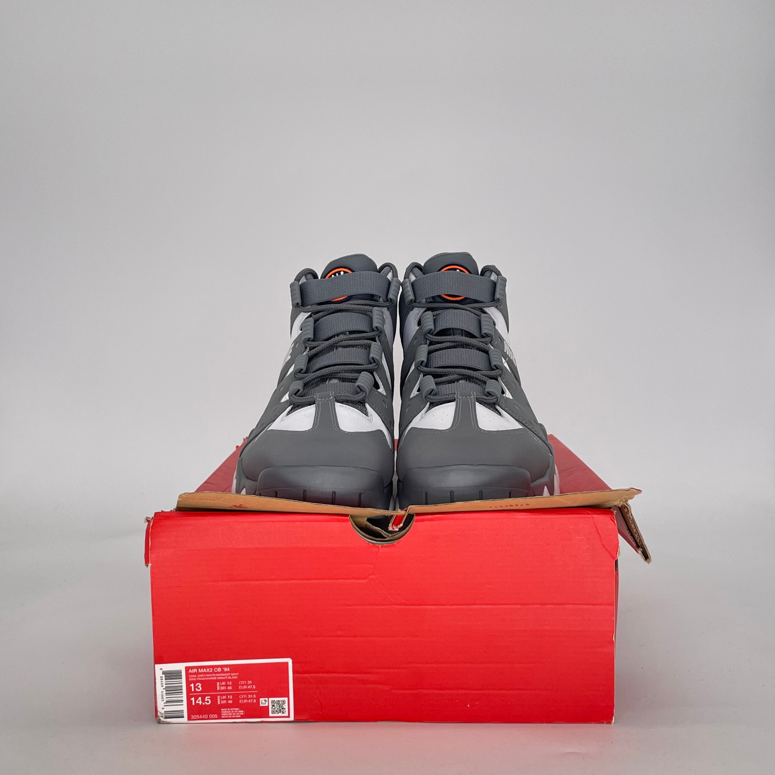 NIKE AIR MAX 2 CB '94 COOL GREY WHITE 305440-005 SIZE 13/14.5W