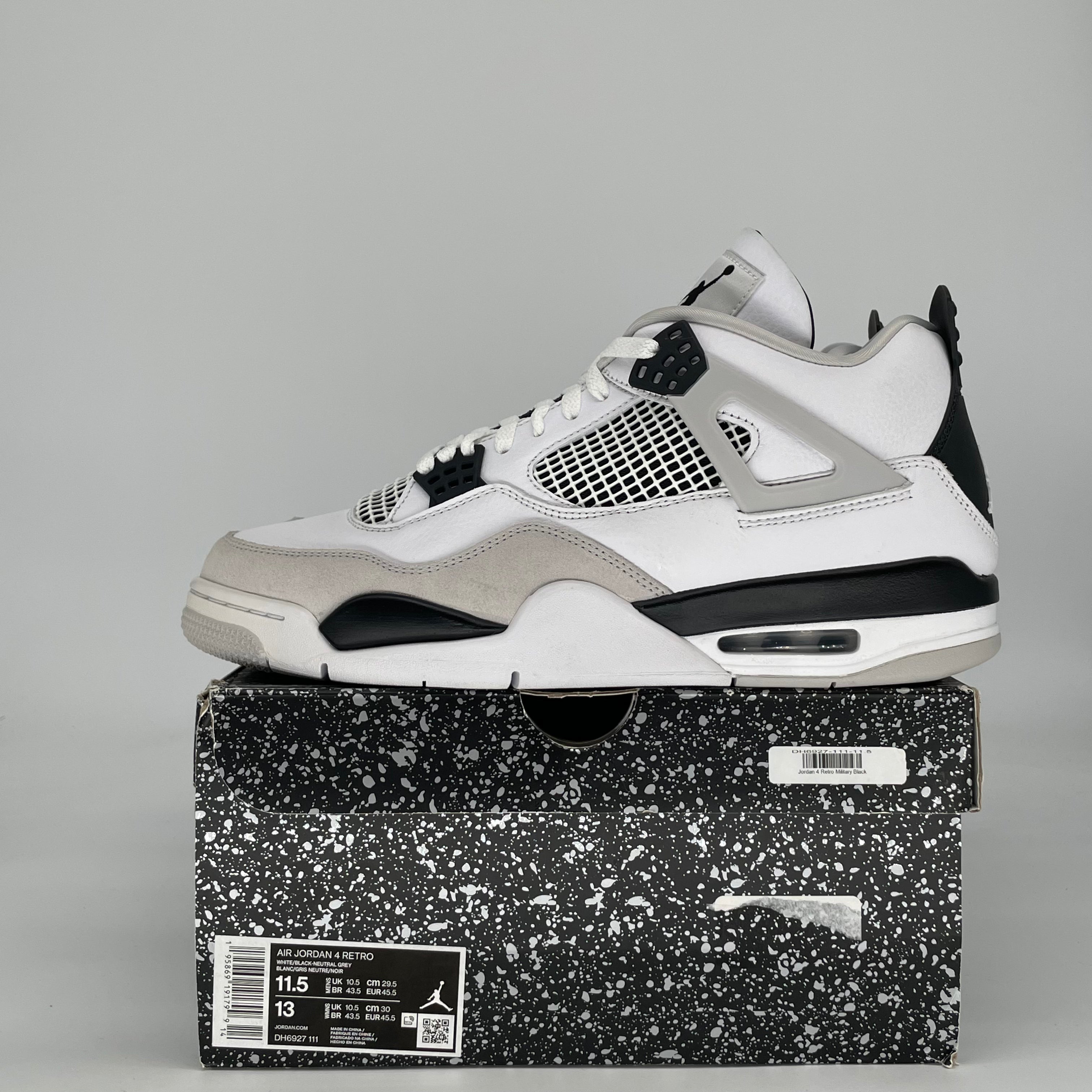 AIR JORDAN 4 MILITARY BLACK DH6927-111 SIZE 11.5/13W