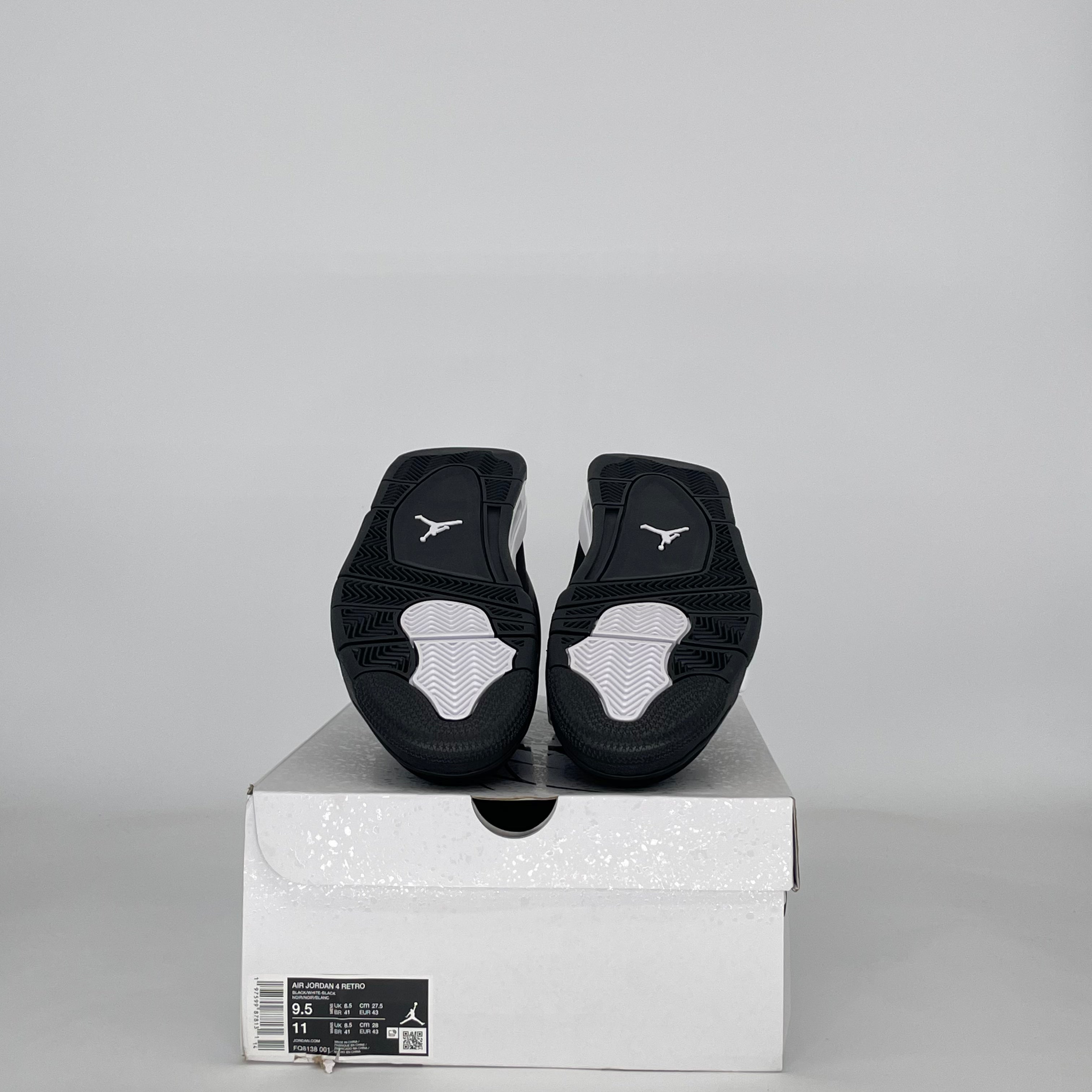 AIR JORDAN 4 WHITE THUNDER FQ8138-001 SIZE 9.5/11W