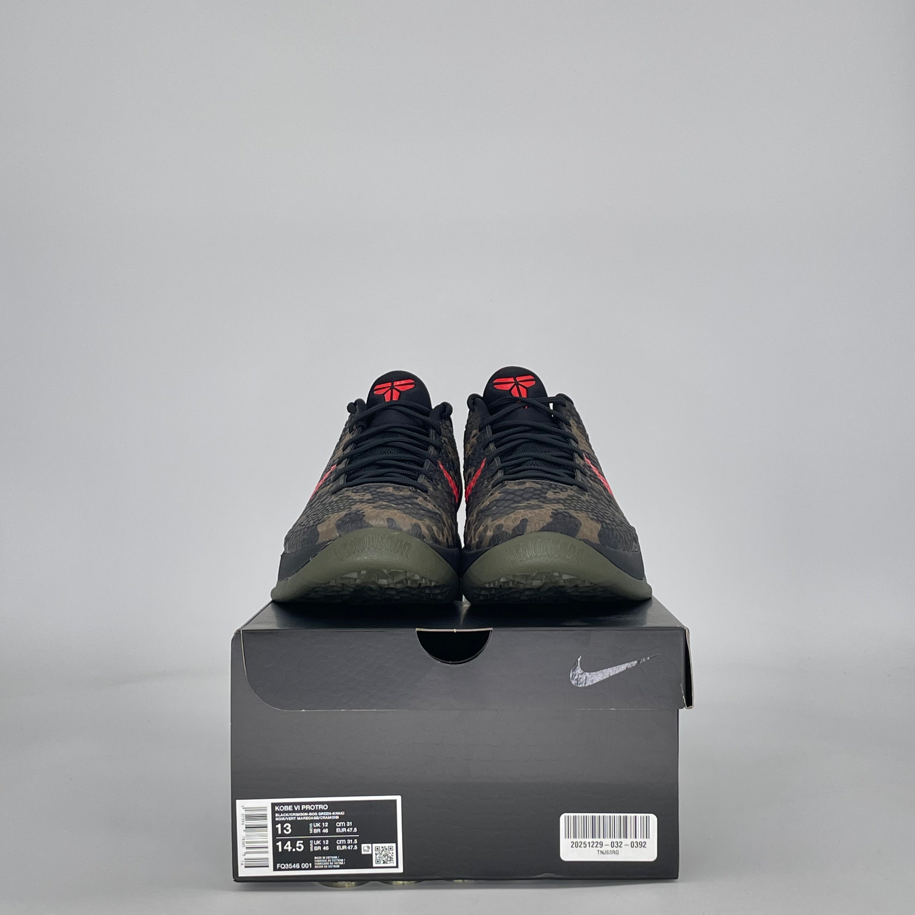 NIKE KOBE 6 PROTRO ITALIAN CAMO (2024) FQ3546-001 SIZE 13/14.5W