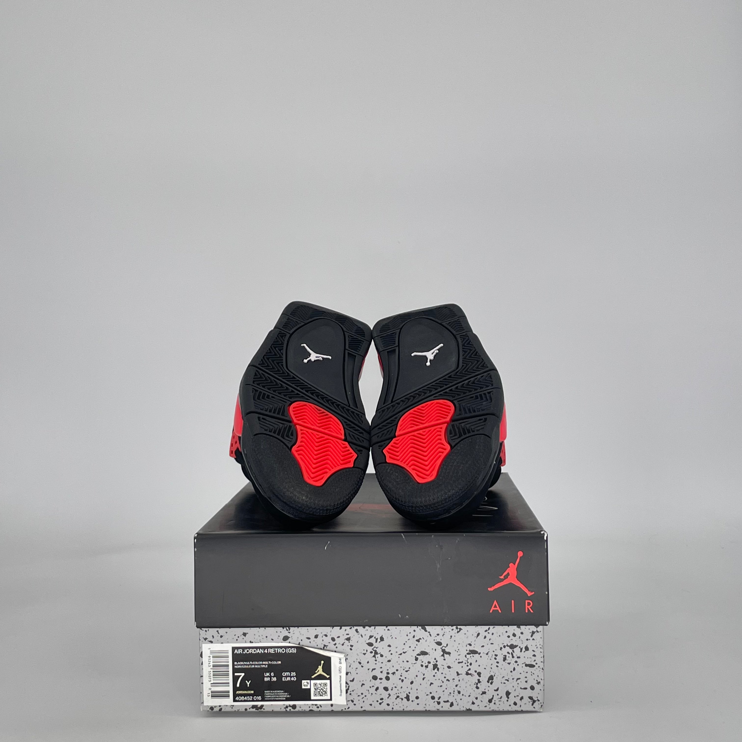 AIR JORDAN 4 RED THUNDER 408452-016 SIZE 7/8.5W GS