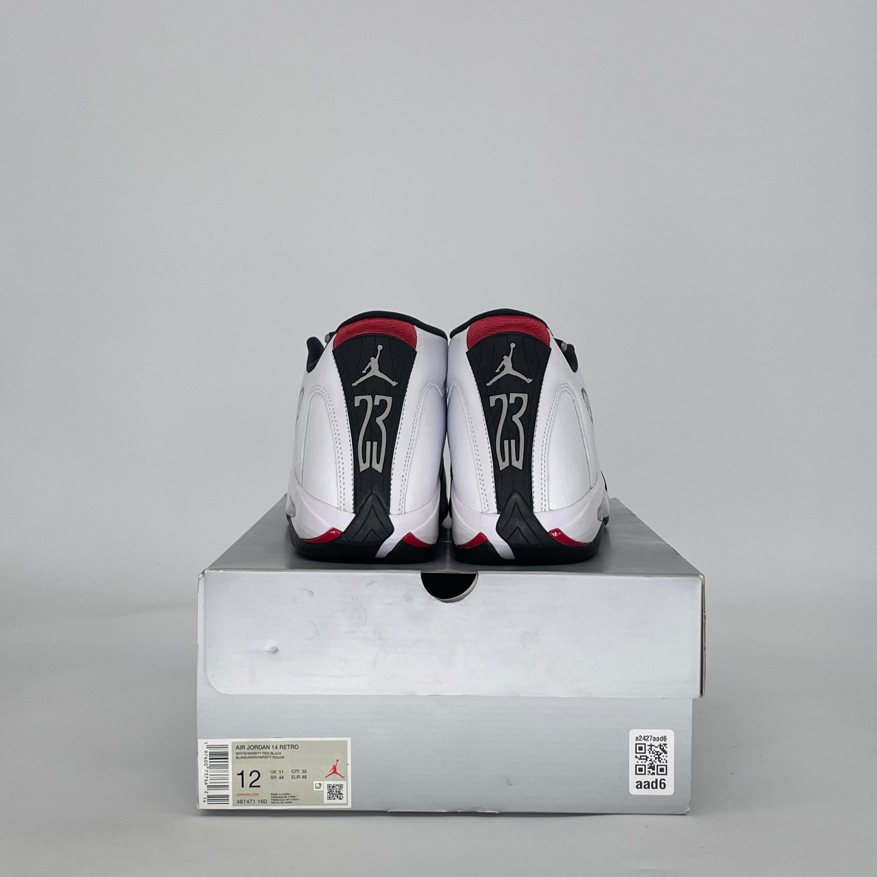 AIR JORDAN 14 BLACK TOE 487471-160 SIZE 12/13.5W