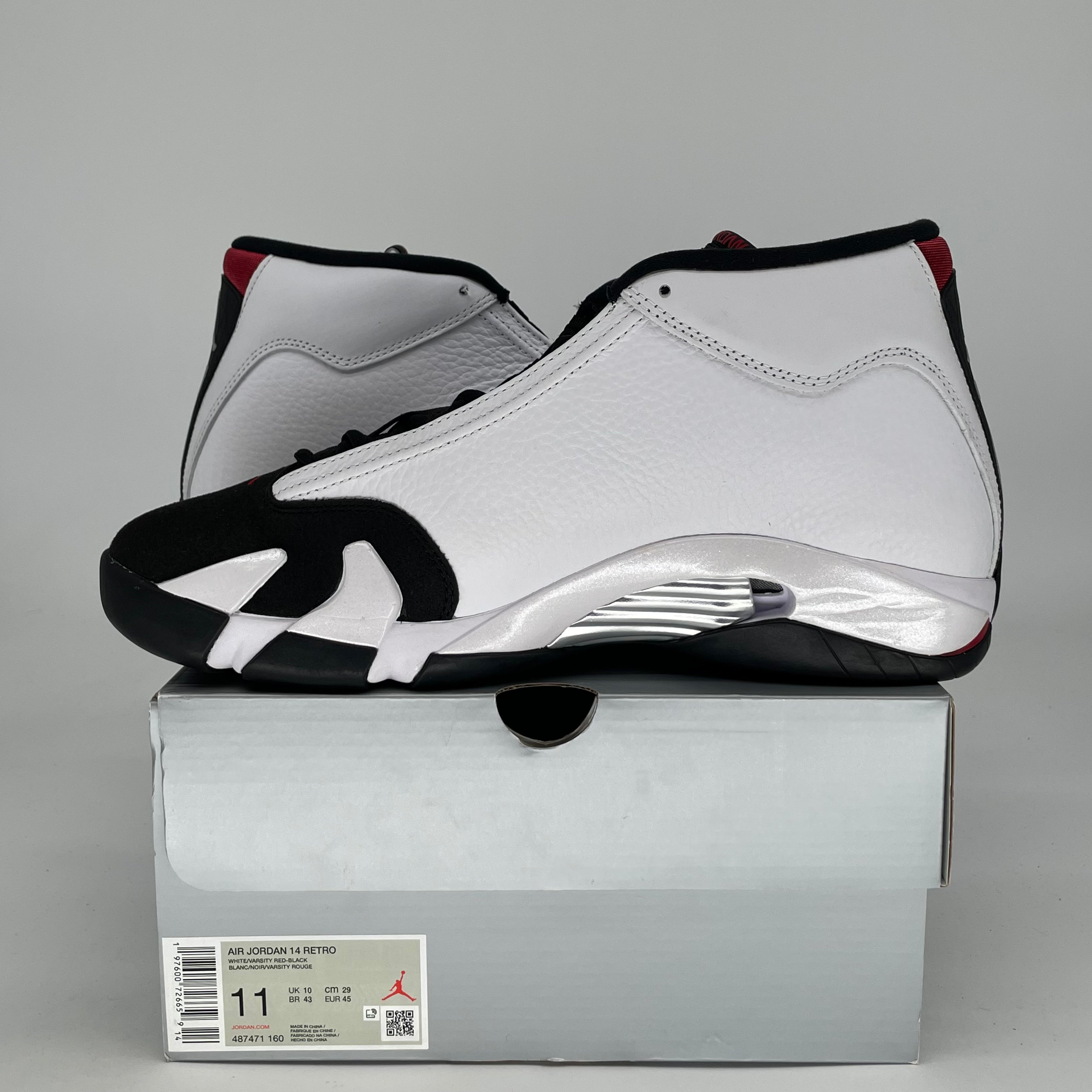 AIR JORDAN 14 BLACK TOE 487471-160 SIZE 11/12.5W