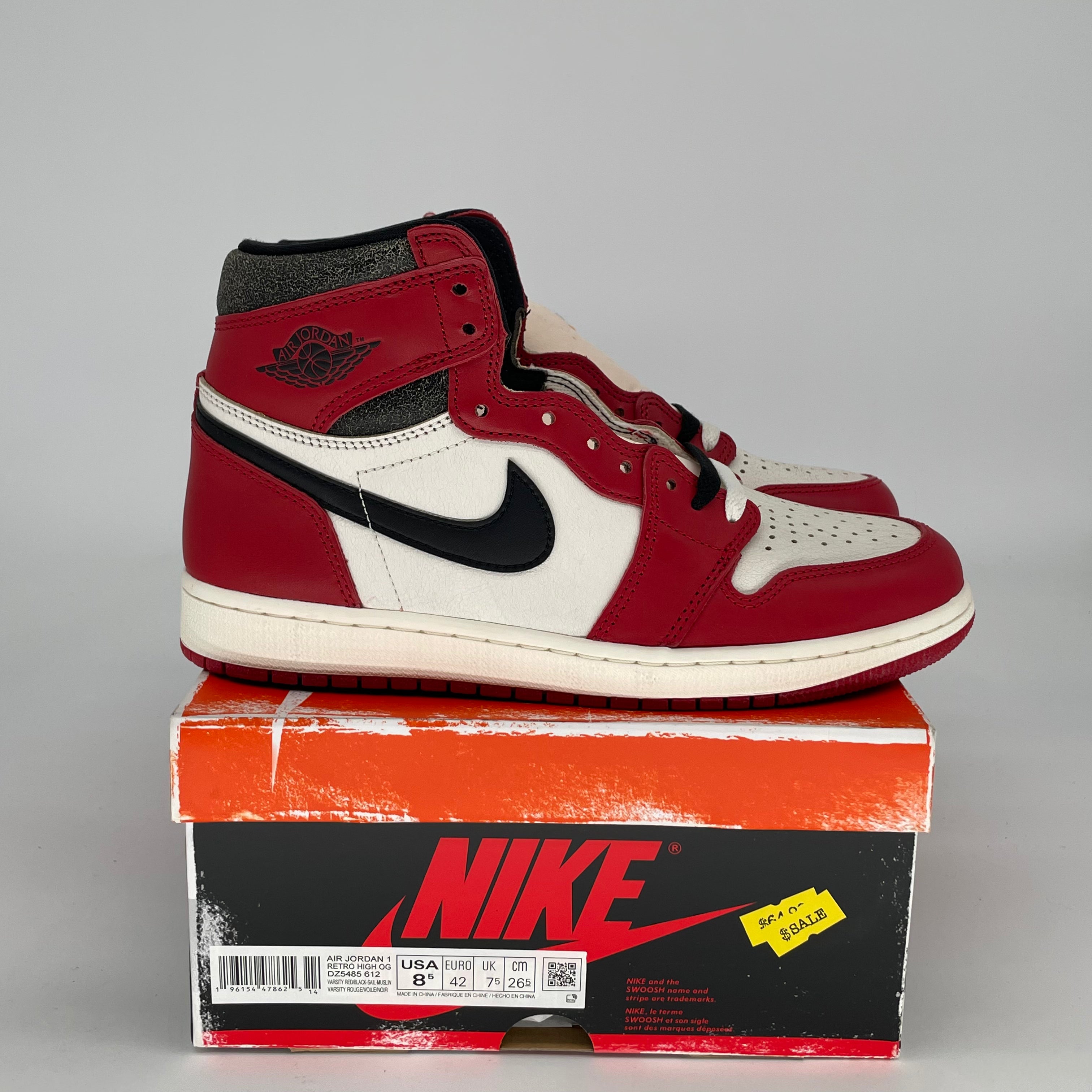 AIR JORDAN 1 LOST AND FOUND DZ5485-612 SIZE 8.5/10W
